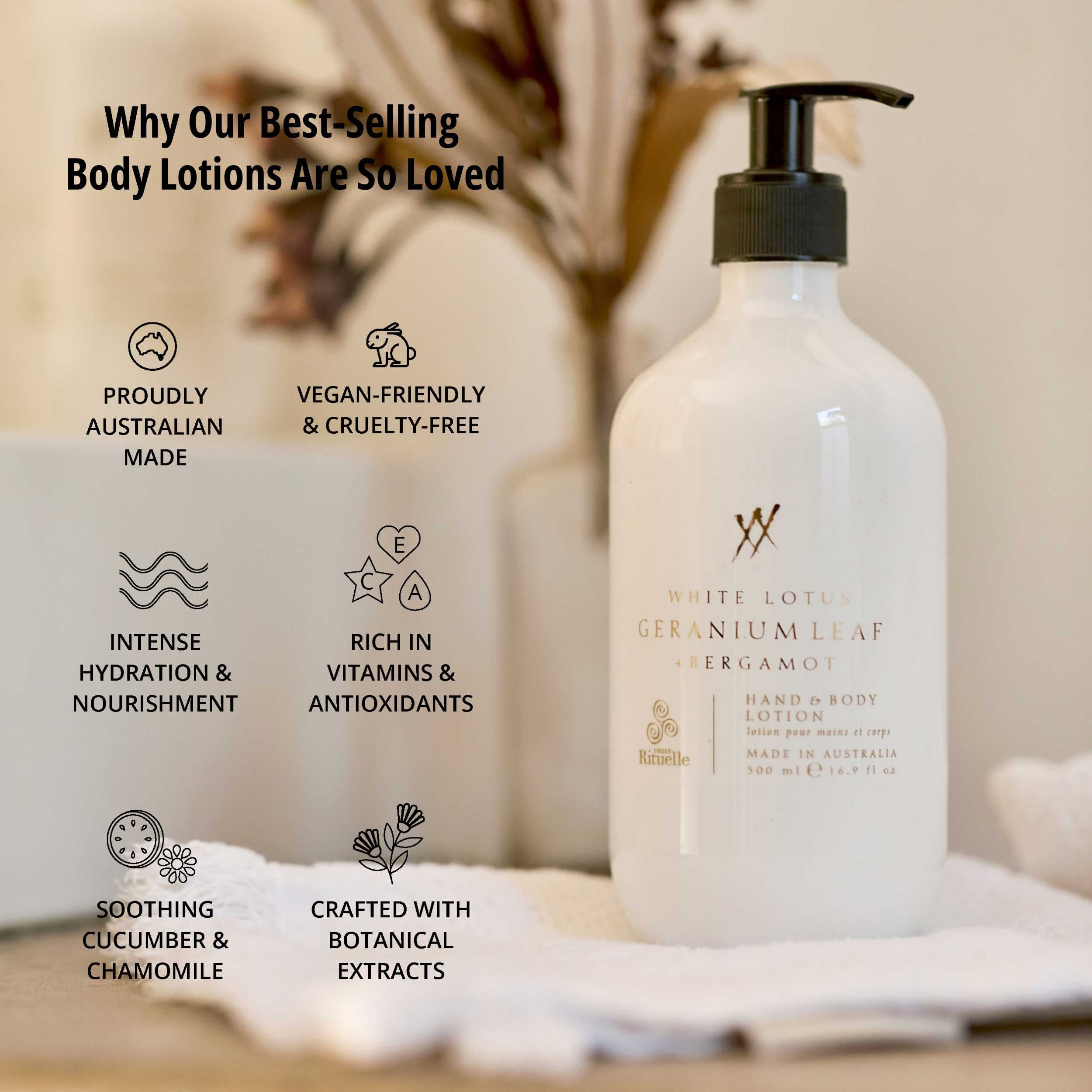 White Lotus, Geranium Leaf & Bergamot<br> Cleanse & Nourish Gift Duet | 2 x 500ml