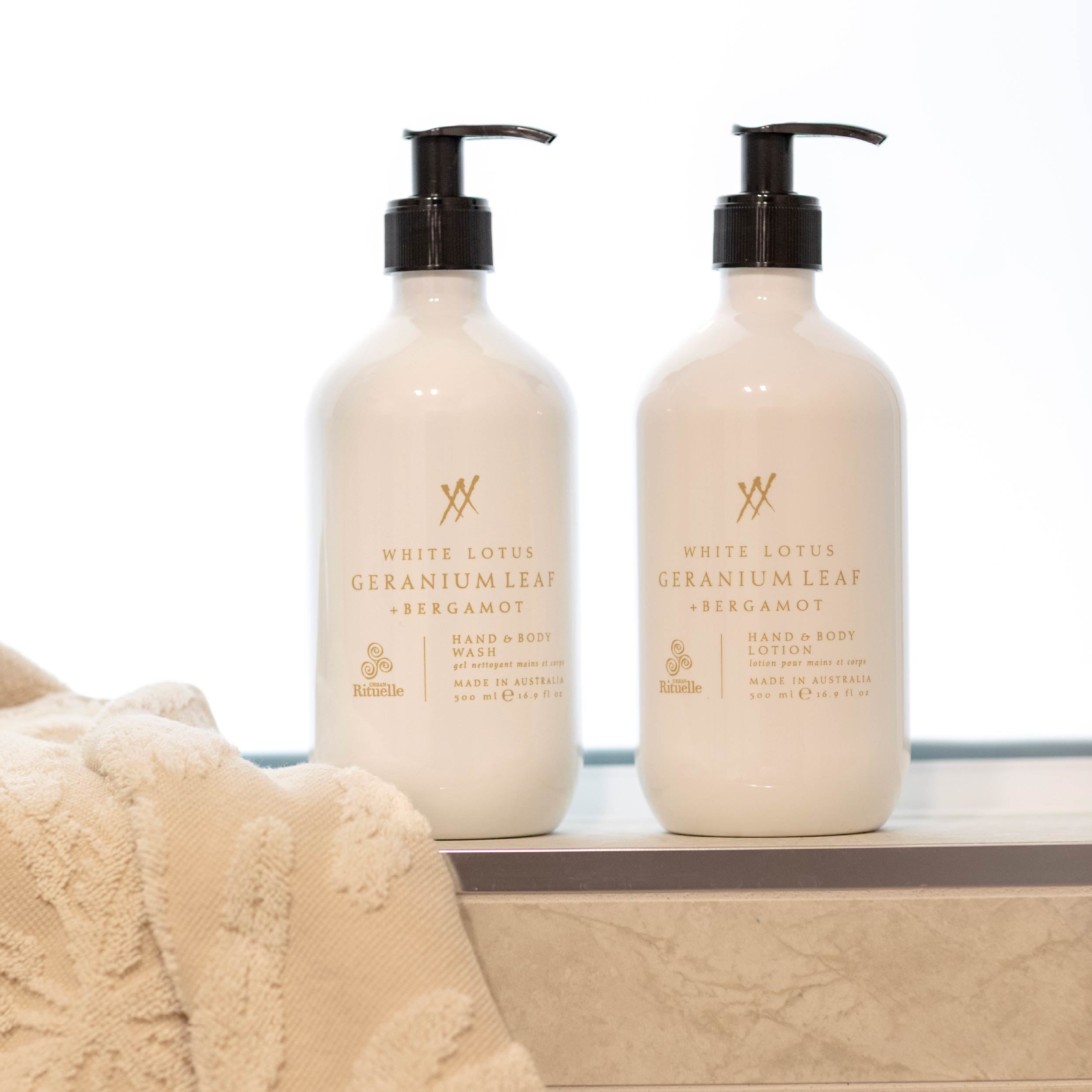 White Lotus, Geranium Leaf & Bergamot<br> Cleanse & Nourish Gift Duet | 2 x 500ml