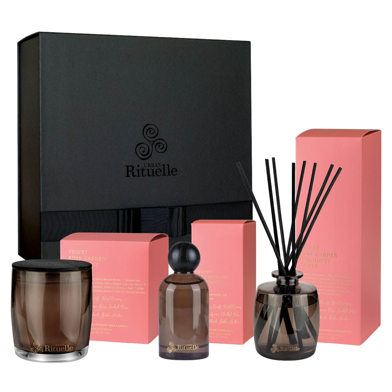 Velvet Rose Garden, Patchouli, Amber<br> Gift Set