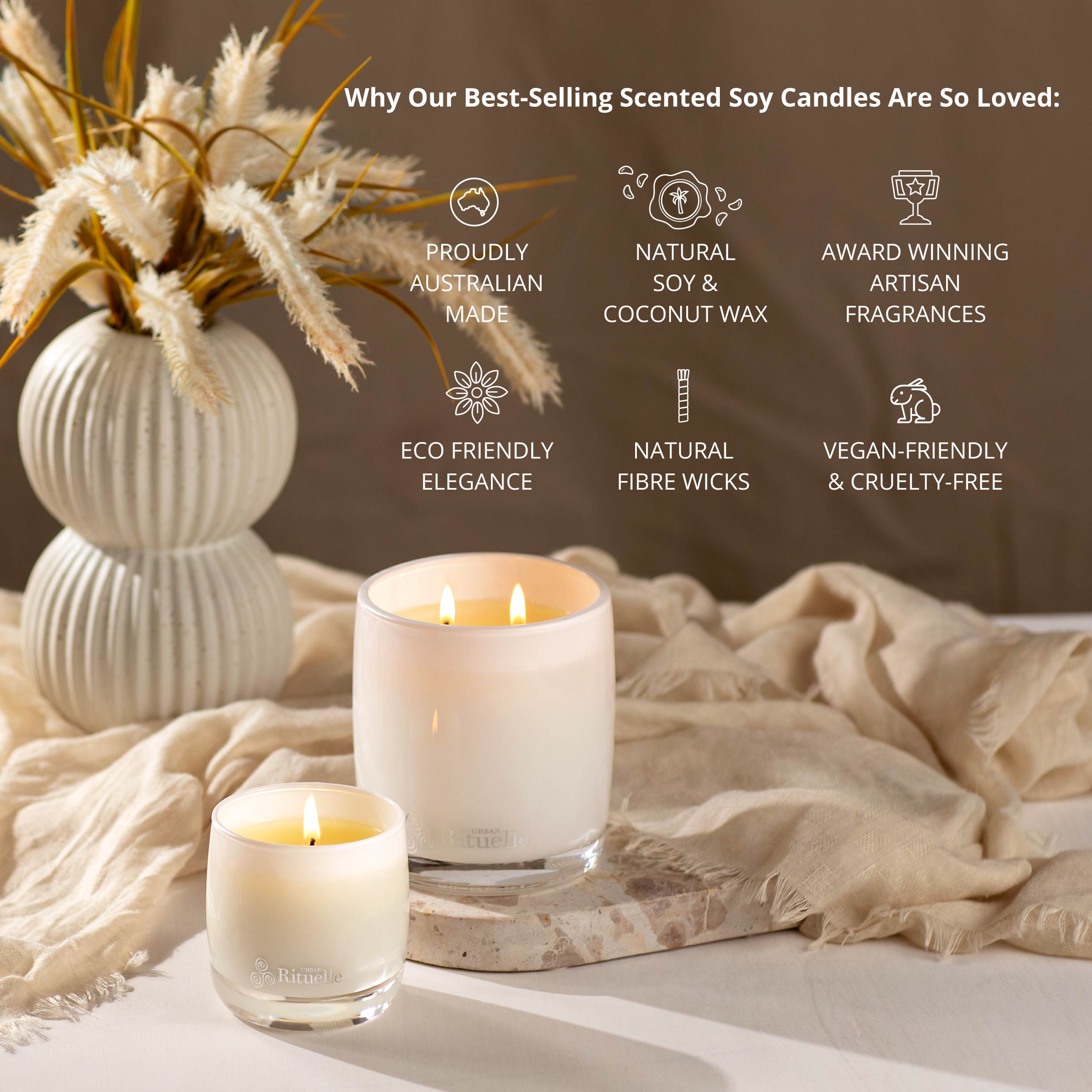 Pistachio, Saffron, Praline, Maple<br> Scented Soy Candle | 400gm