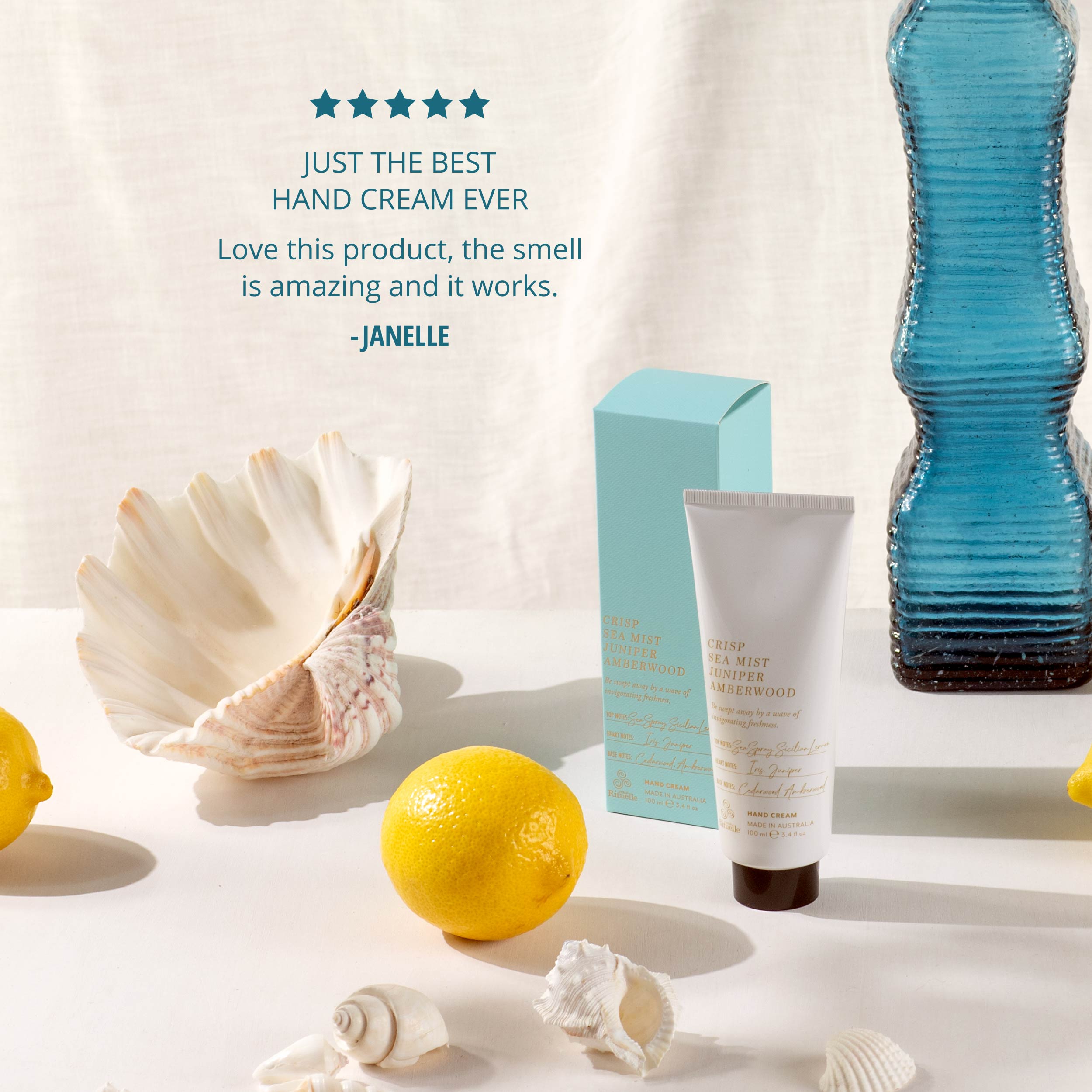 Crisp Sea Mist, Juniper, Amberwood<br> Hand Cream | 100ml