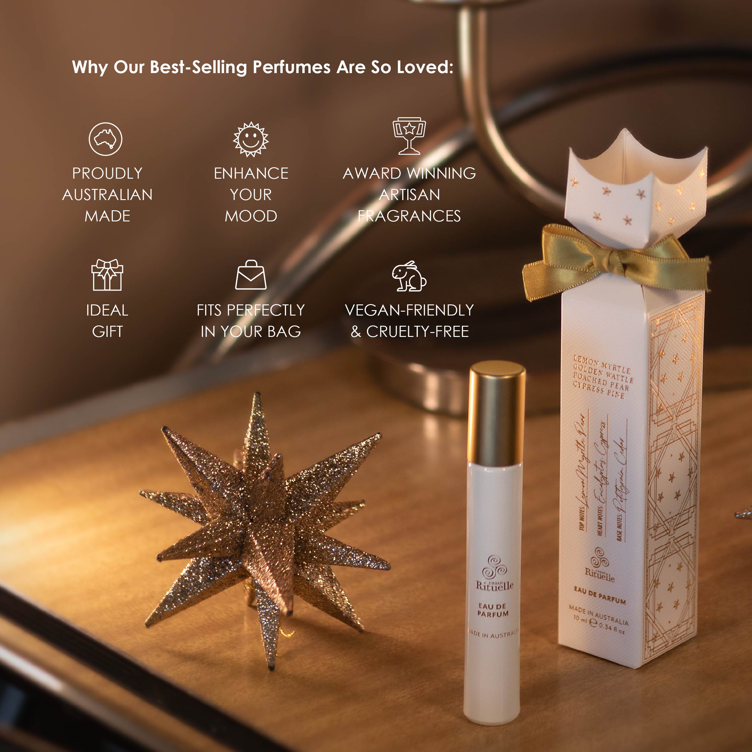 Lemon Myrtle, Golden Wattle, Poached Pear, Cypress Pine<br>Eau De Parfum | 10ml