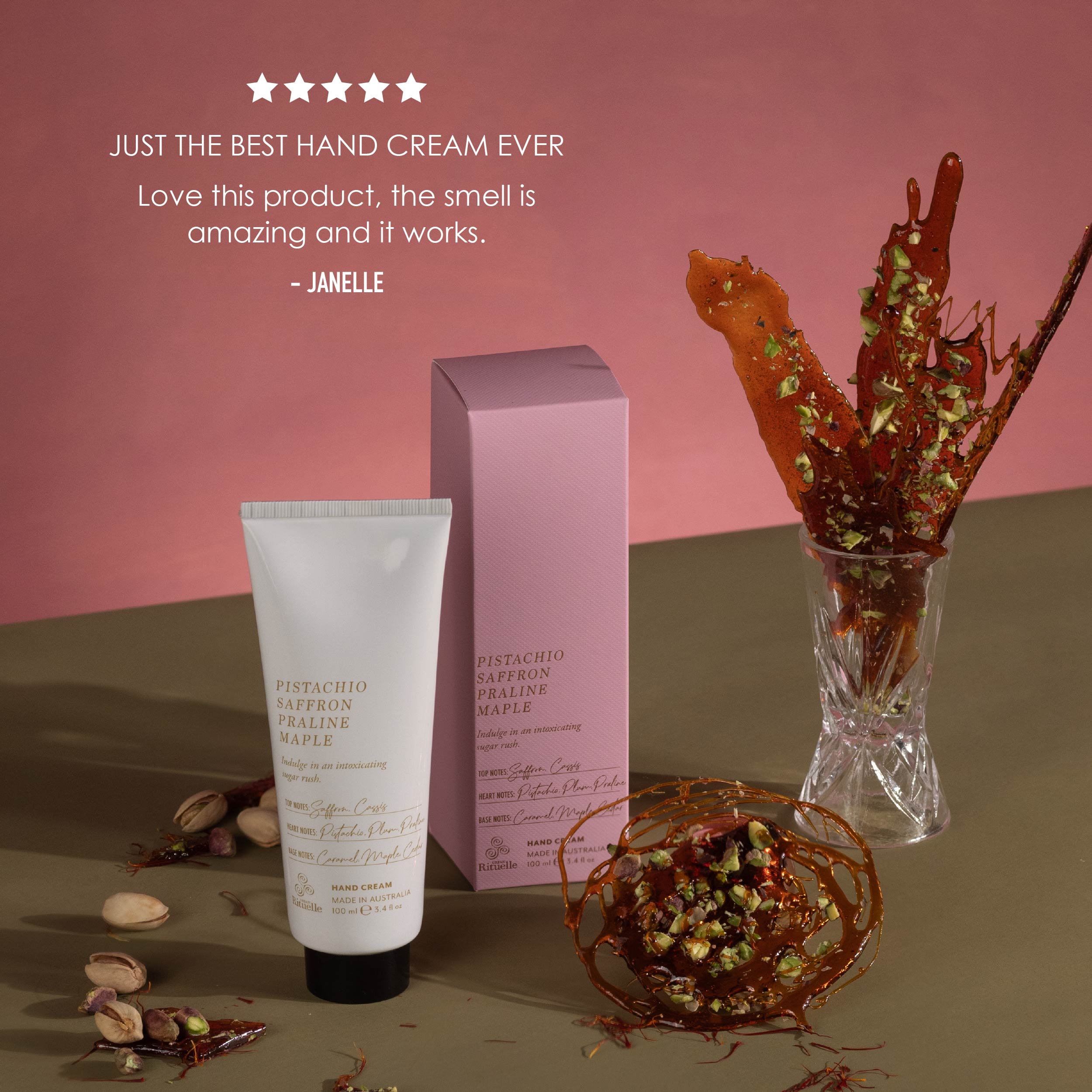 Pistachio, Saffron, Praline, Maple<br> Hand Cream | 100ml