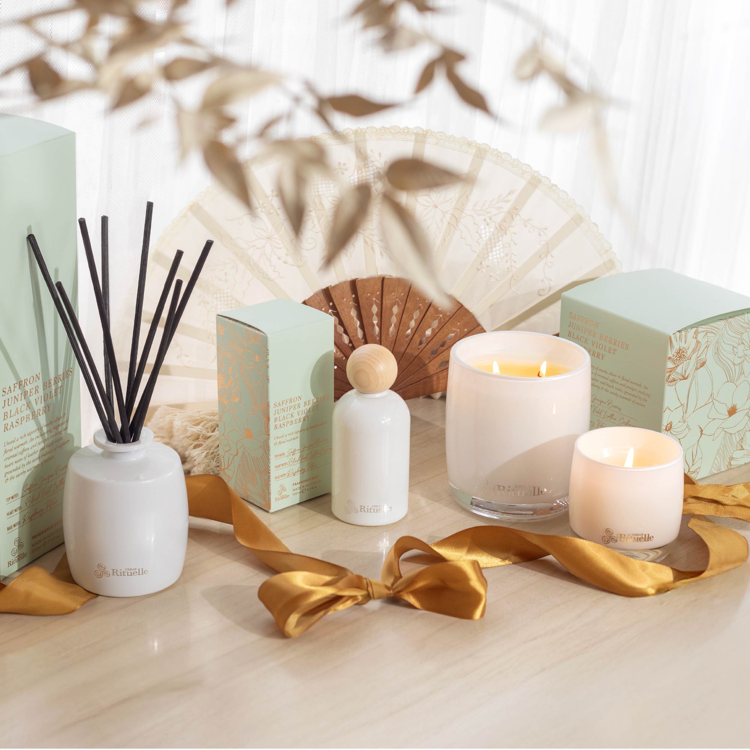 Saffron, Juniper Berries, Black Violet, Raspberry <br> Fragrance Diffuser Set | 220ml