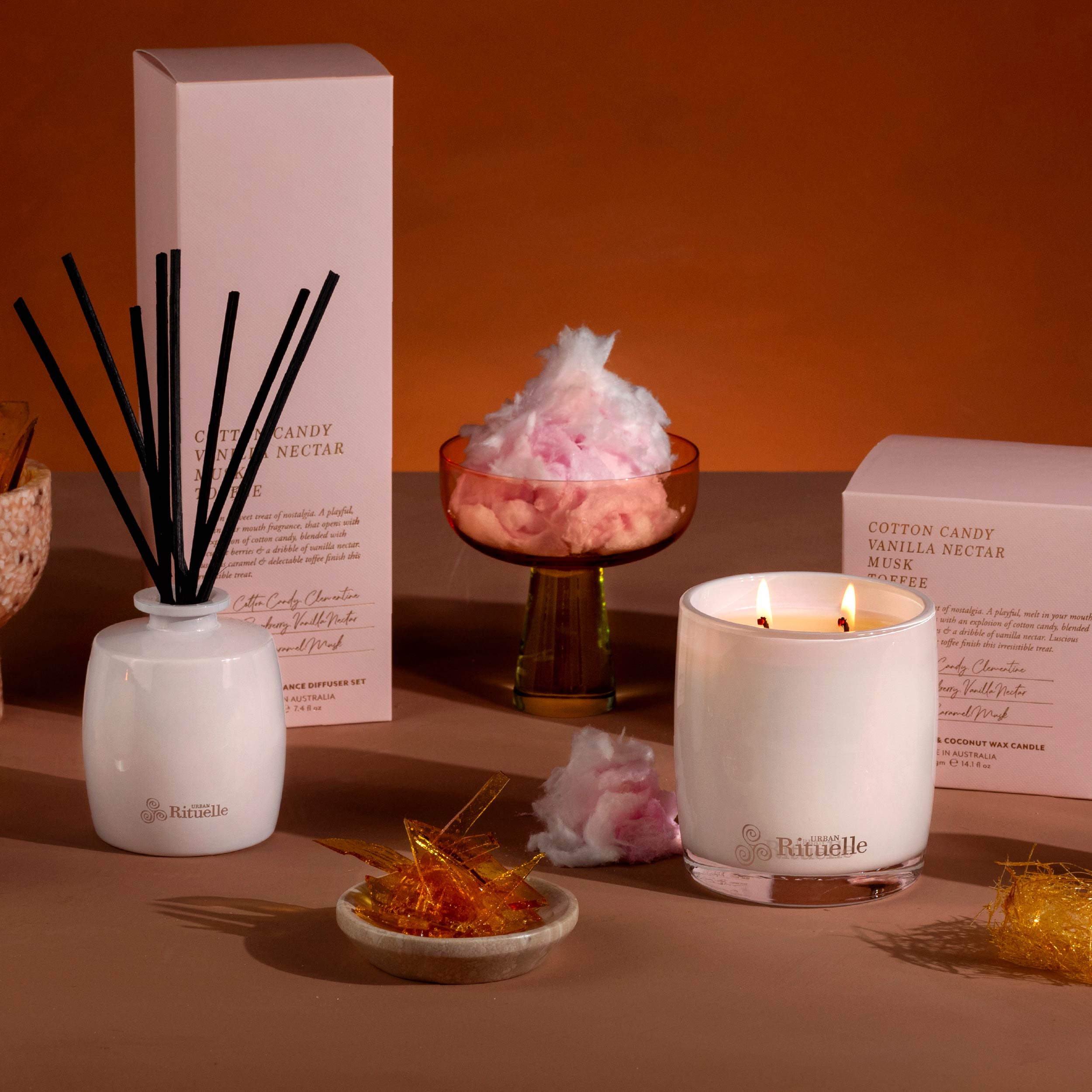 Cotton Candy, Vanilla Nectar, Musk, Toffee<br> Fragrance Diffuser Set | 220ml