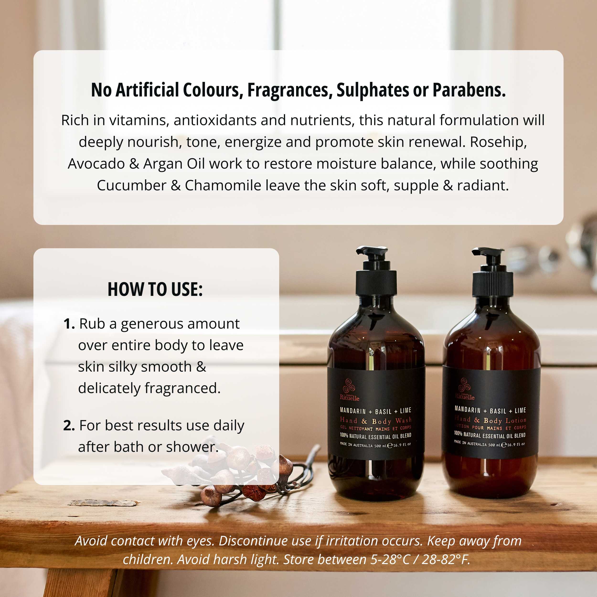 Mandarin, Basil & Lime<br> Hand & Body Lotion | 500ml