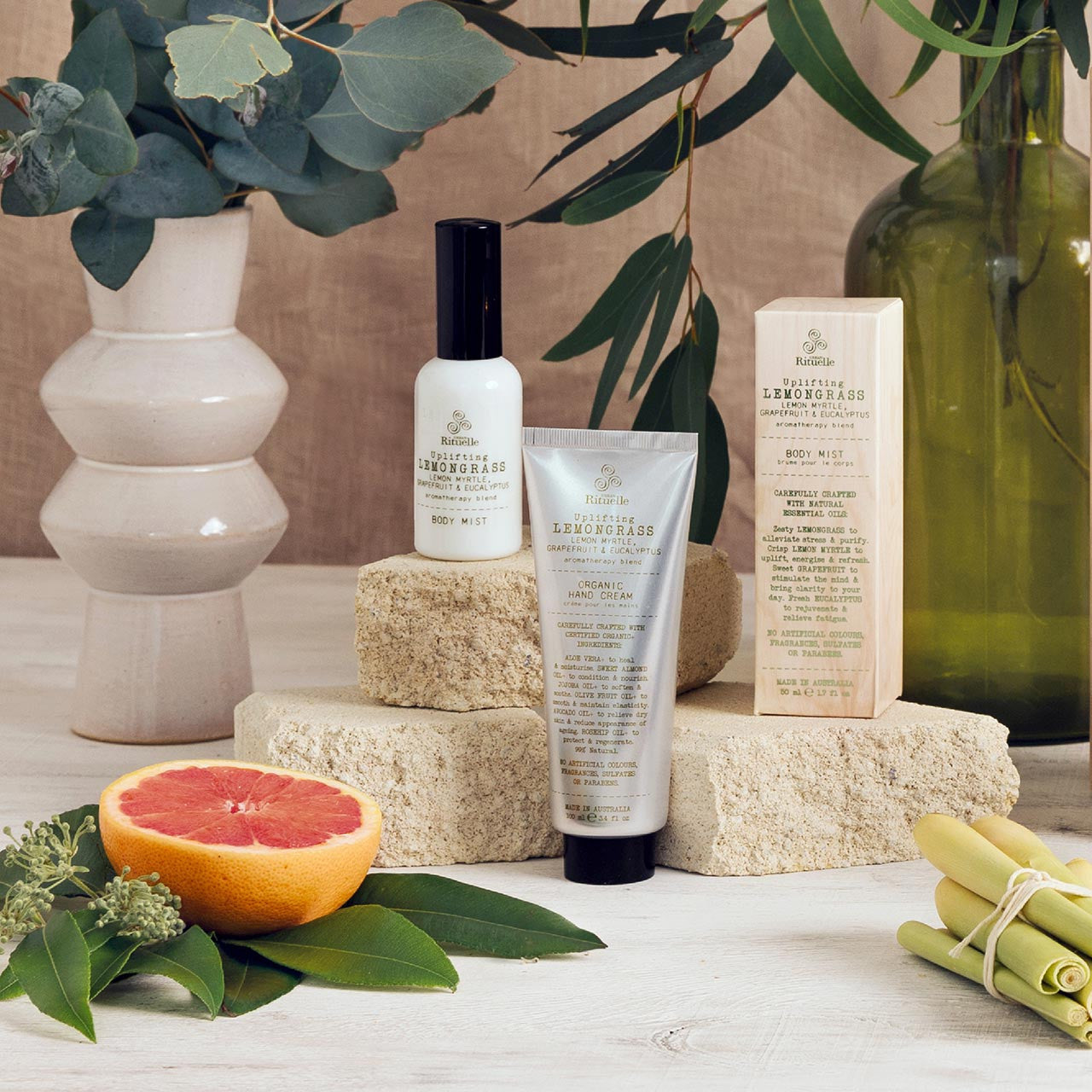 Lemongrass, Lemon Myrtle, Grapefruit & Eucalyptus<br> Organic Hand Cream | 100ml
