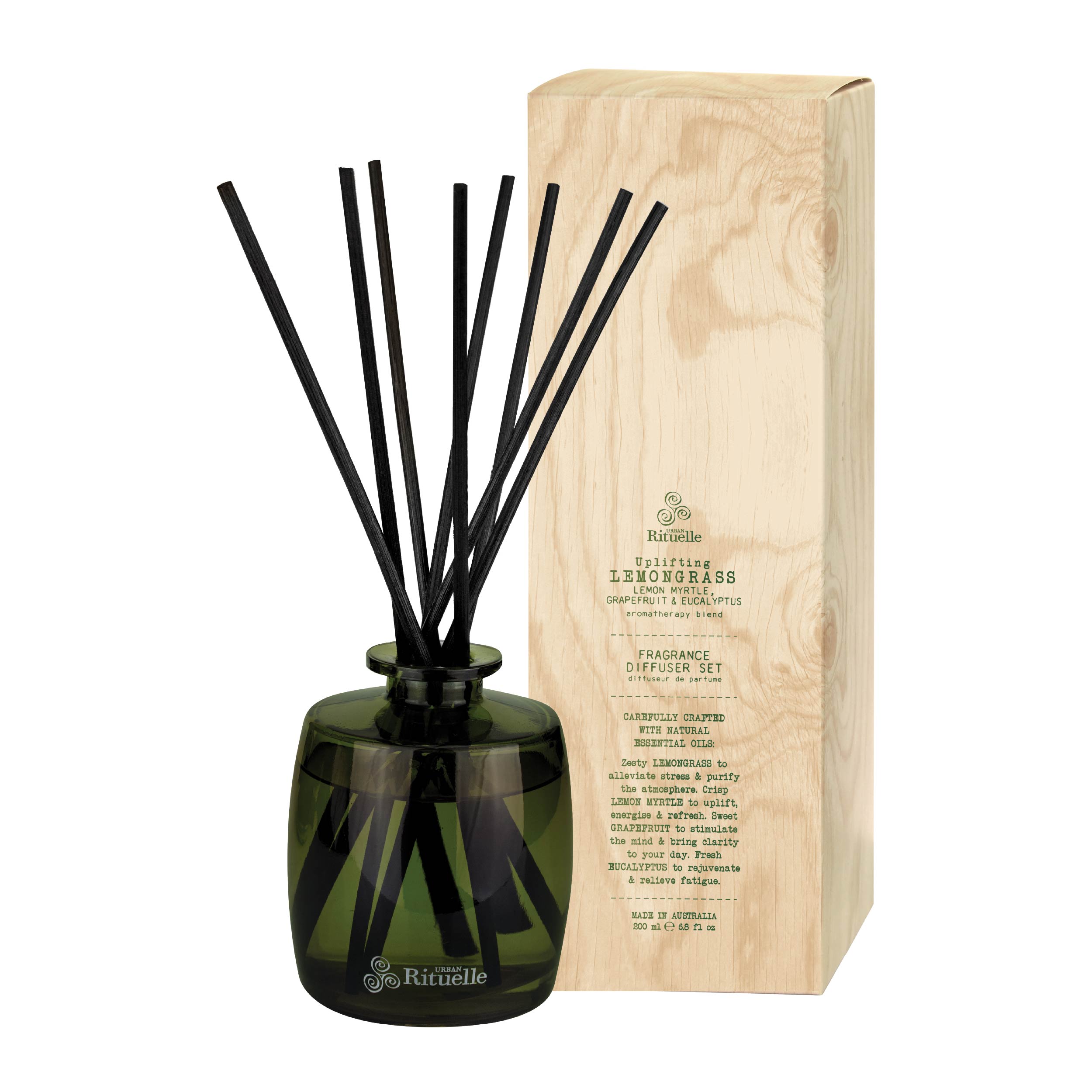 Lemongrass, Lemon Myrtle, Grapefruit & Eucalyptus<br> Fragrance Diffuser Set | 220ml
