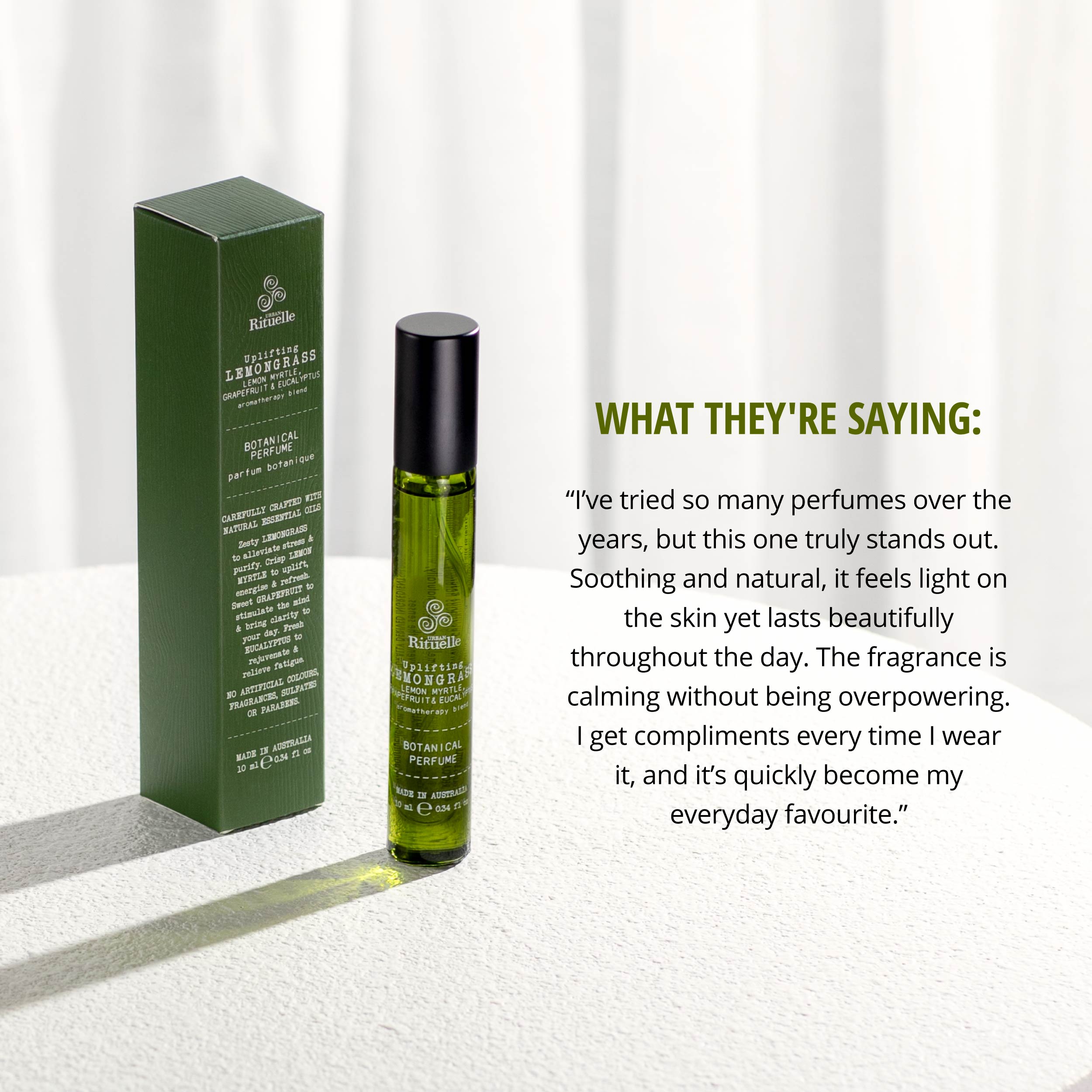 Lemongrass, Lemon Myrtle, Grapefruit & Eucalyptus <br> Botanical Perfume | 10ml