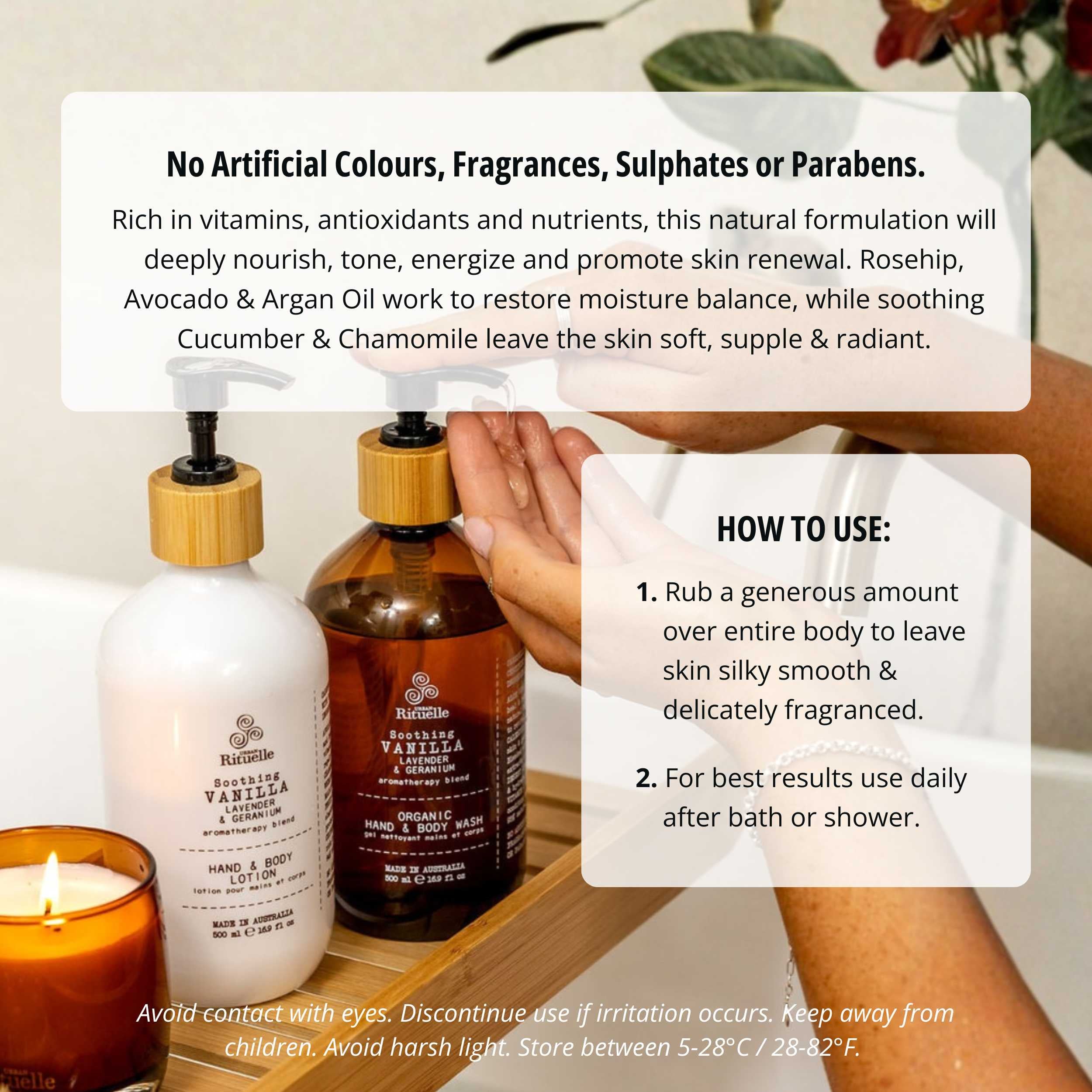 Vanilla, Lavender & Geranium<br> Hand & Body Lotion | 500ml