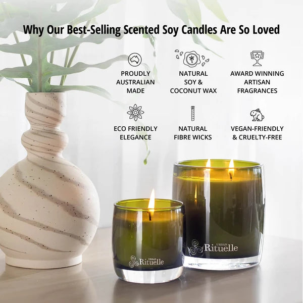 Sea Salt, Lemon Myrtle + Native Pine <br> Scented Soy Candle | 140gm