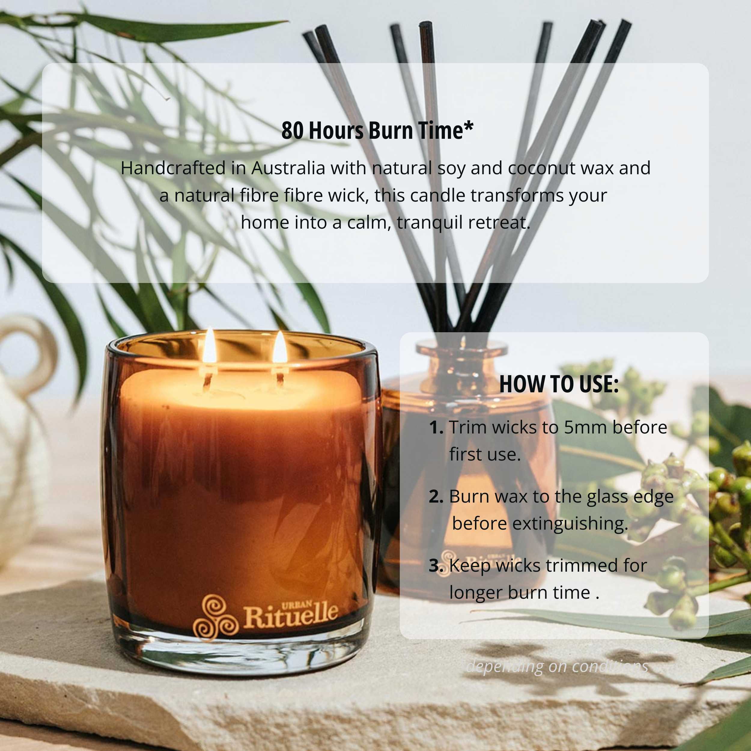 Lemongrass, Neroli & Lime<br> Aromatherapy Soy & Coconut Wax Candle | 400gm