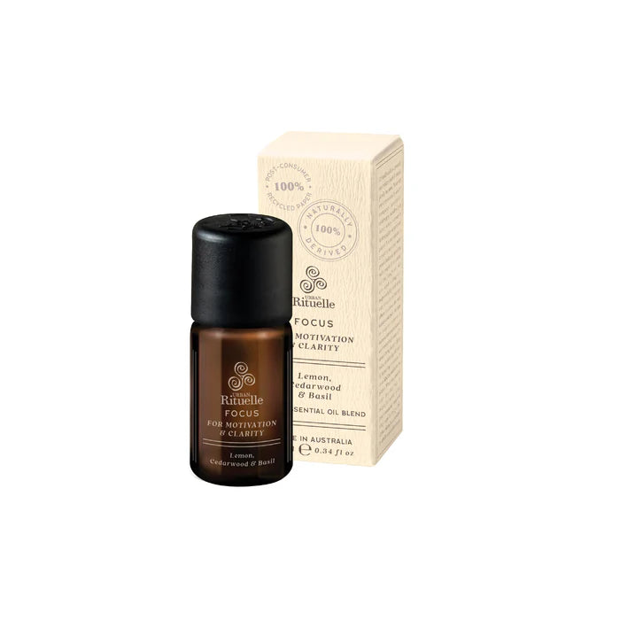 FREE - Wellness Rituelles 100% Essential Oil Blend - Focus: Lemon, Cedarwood & Basil | 10ml