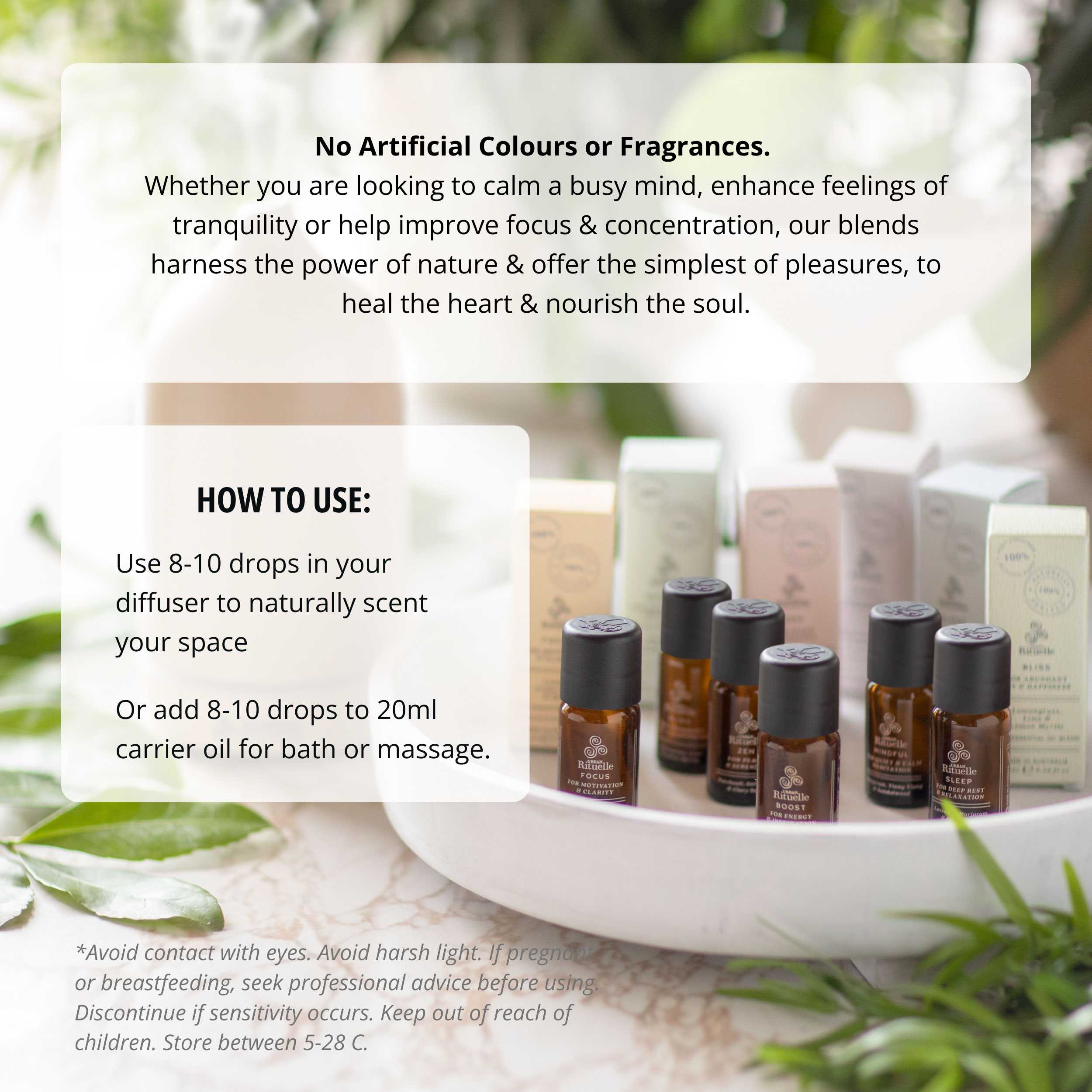 Natural Remedy - Wellness Rituelles 100% Essential Oil Blends - Mindful: Marjoram, Ylang Ylang & Sandalwood