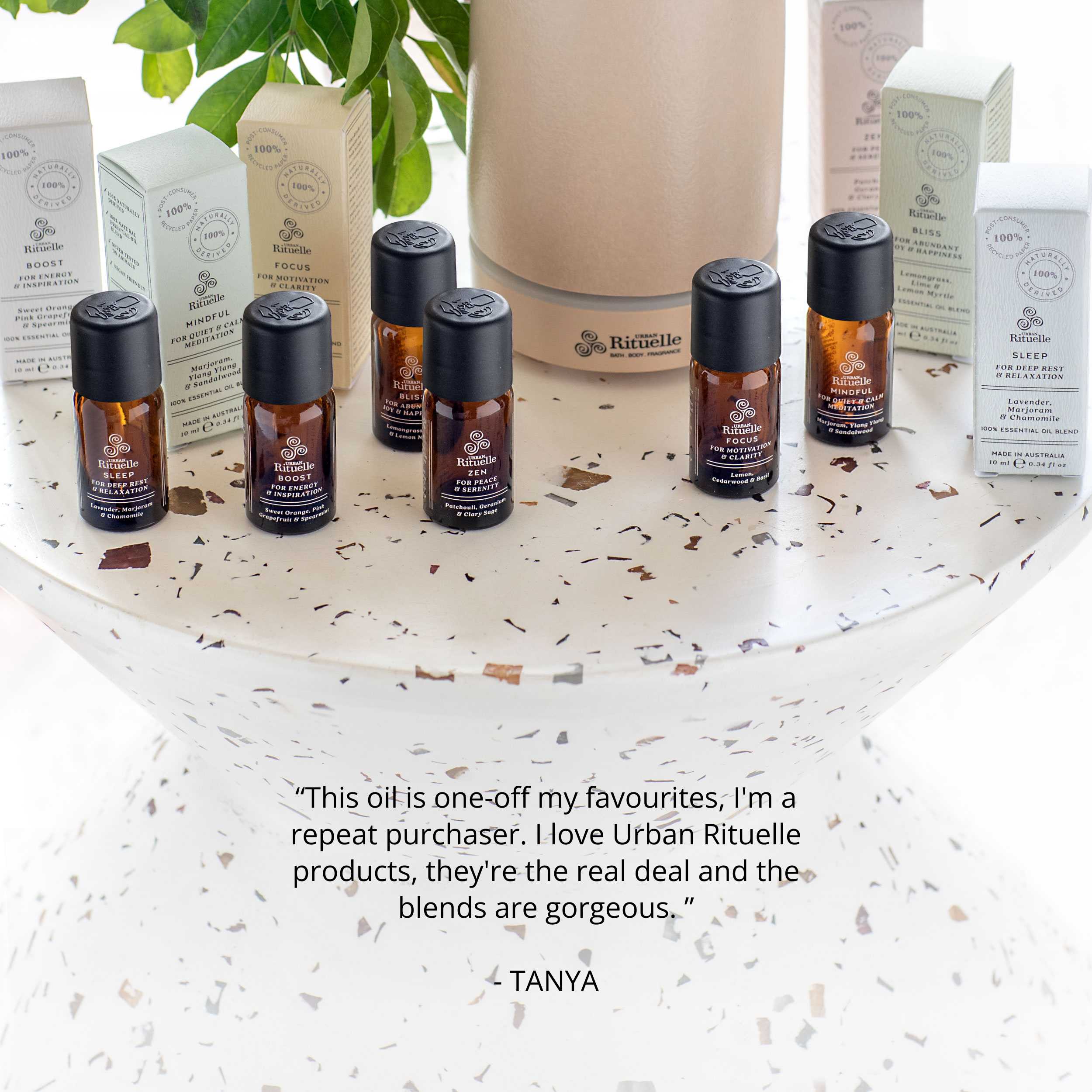 Natural Remedy - Wellness Rituelles 100% Essential Oil Blends - Mindful: Marjoram, Ylang Ylang & Sandalwood