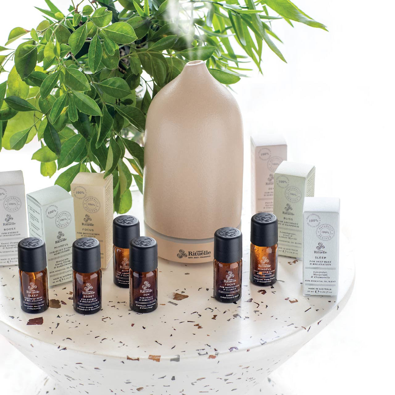 Natural Remedy - Wellness Rituelles 100% Essential Oil Blends - Zen: Patchouli, Geranium & Clary Sage