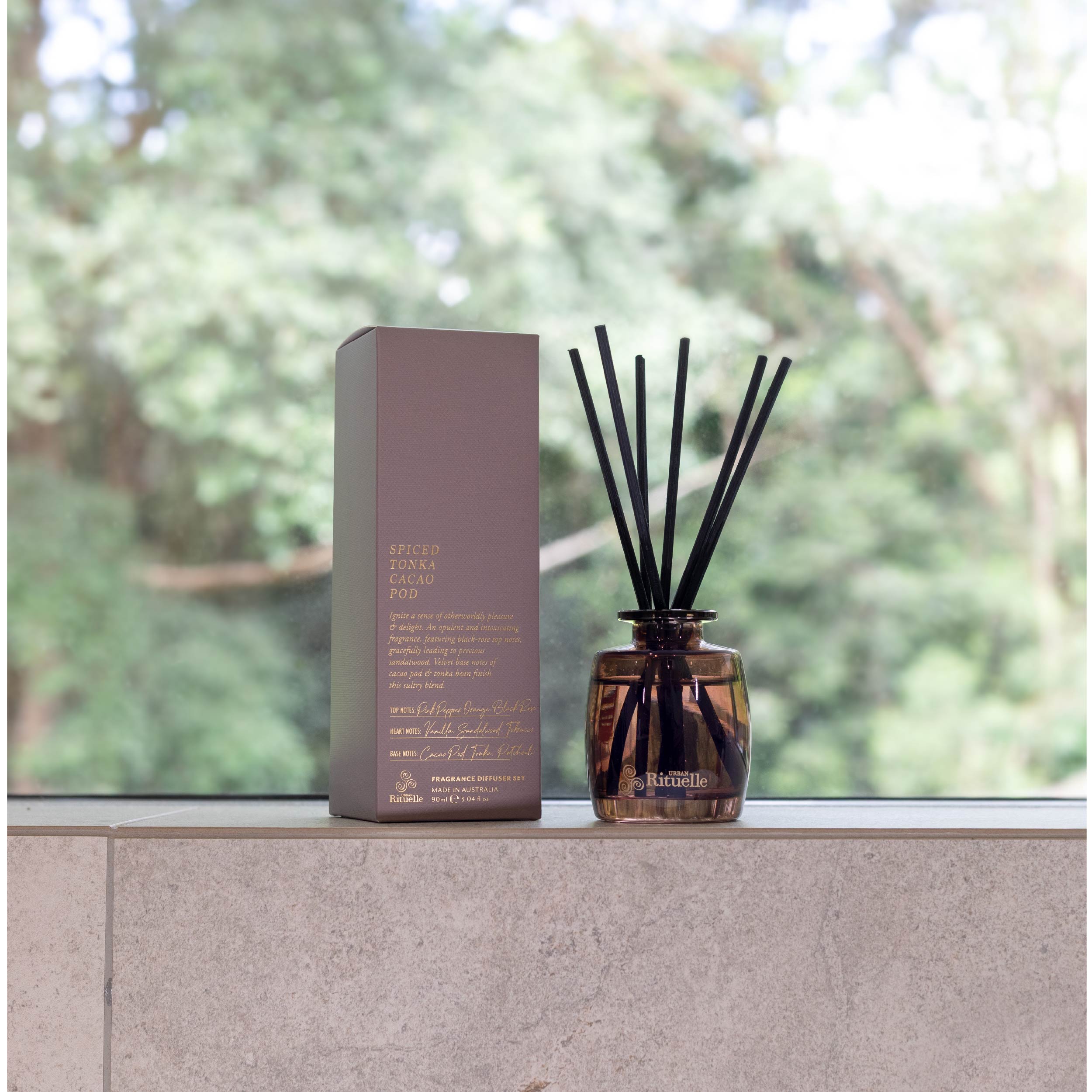 Spiced Tonka, Cacao Pod<br> Mini Fragrance Diffuser Set | 90ml