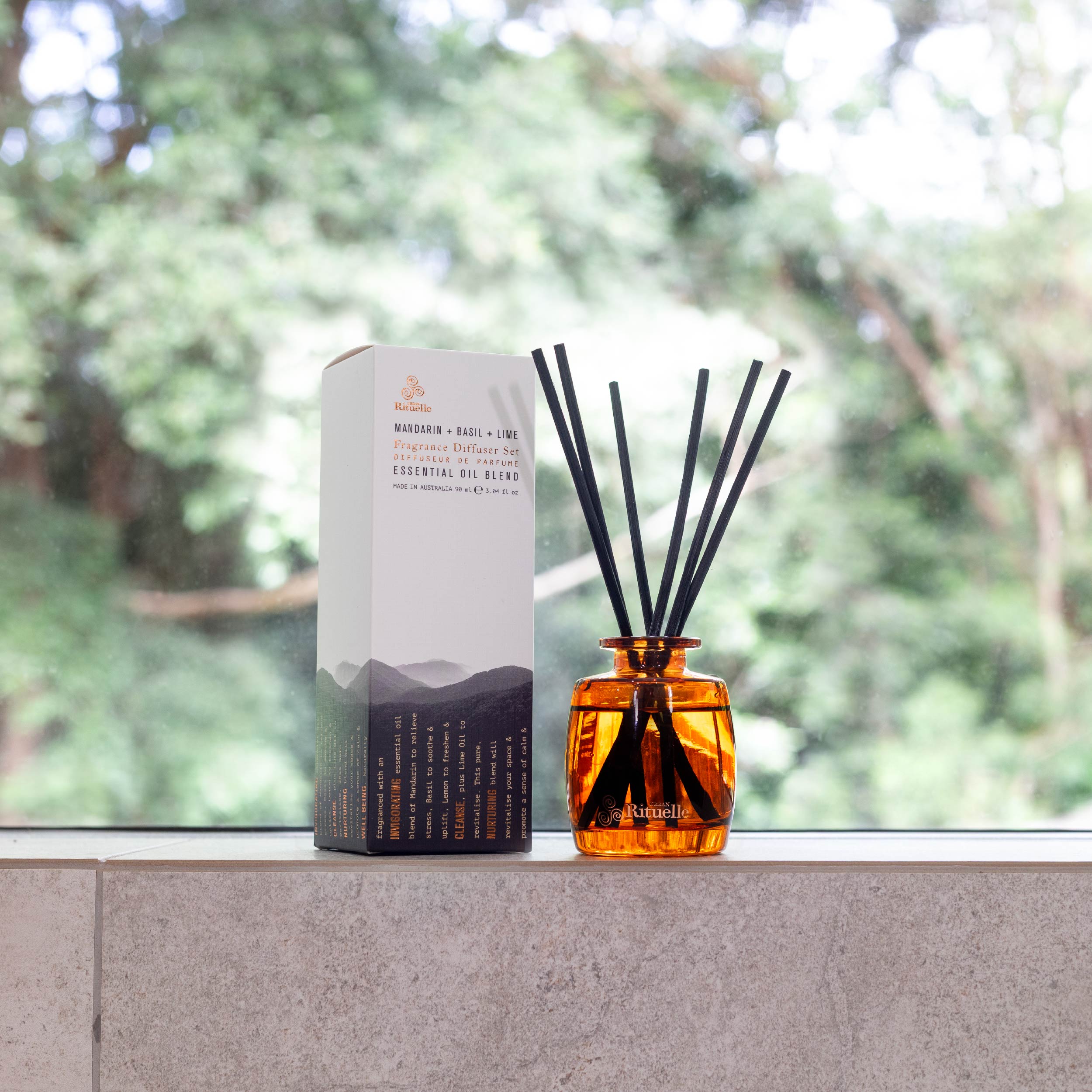 Mandarin, Basil & Lime<br>Mini Fragrance Diffuser Set | 90ml