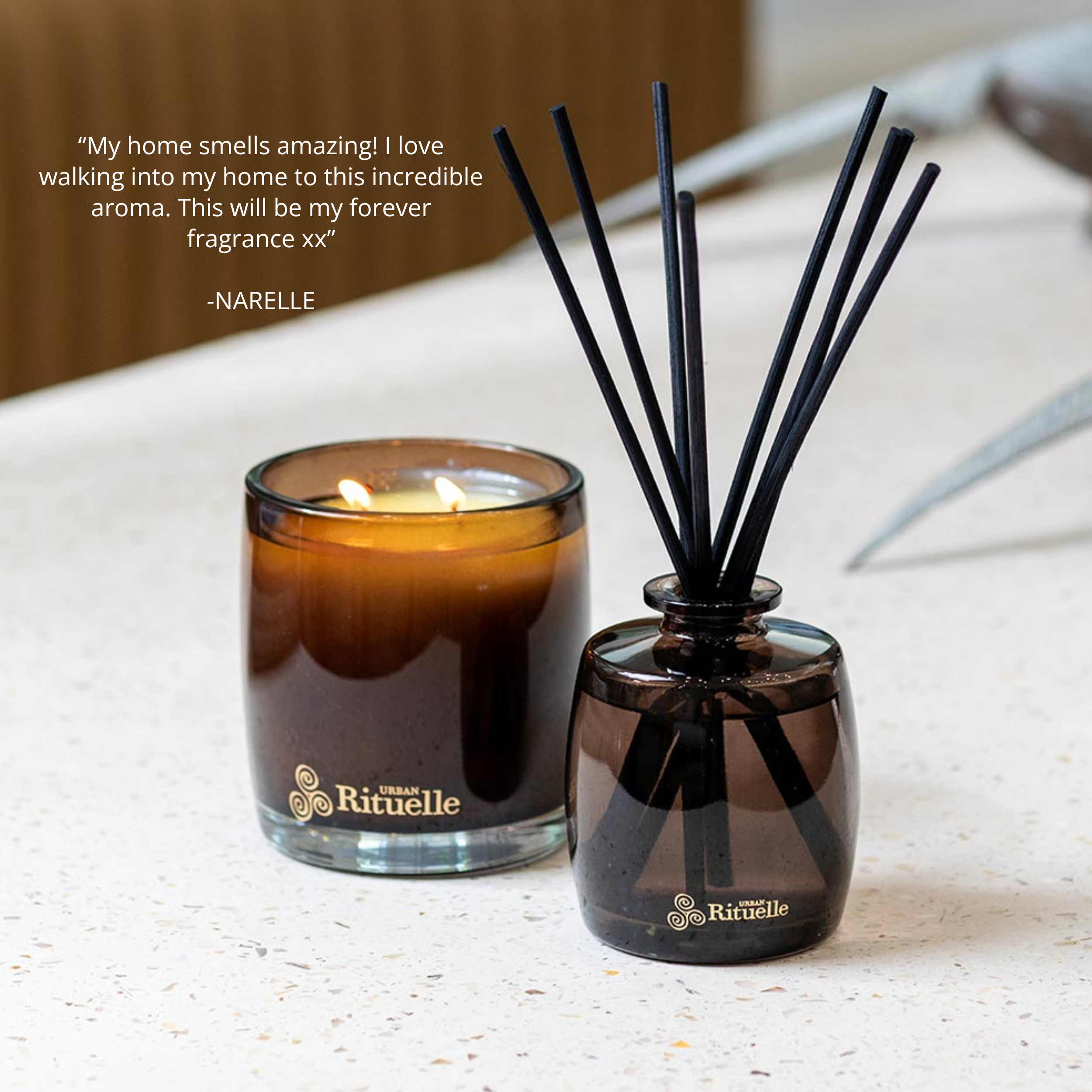 Black Amber, Rosewood & Cedar<br> Fragrance Diffuser Set | 220ml