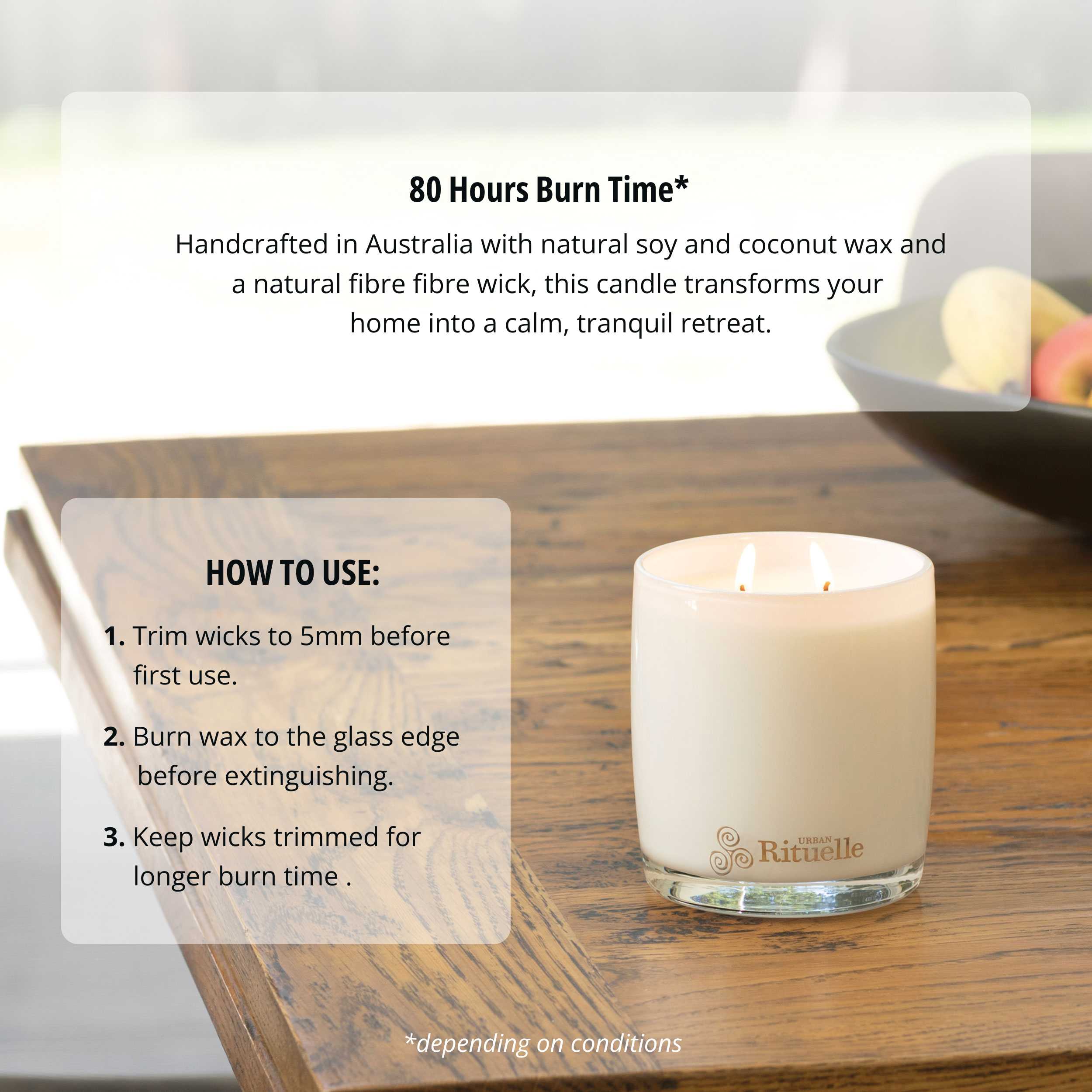 White Lotus, Geranium Leaf & Bergamot<br> Scented Soy Candle | 400gm