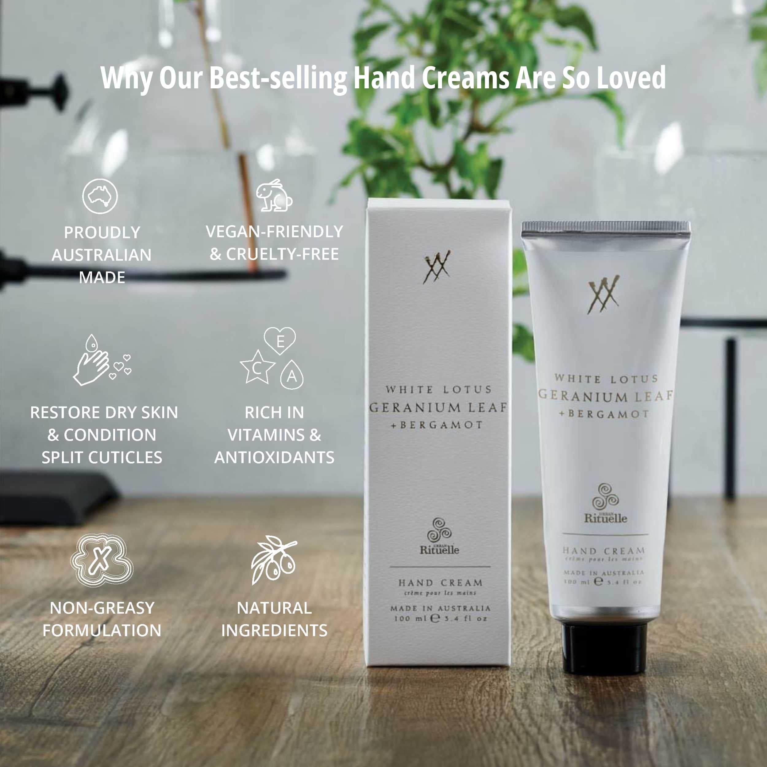 White Lotus, Geranium Leaf & Bergamot<br> Hand Cream | 100ml