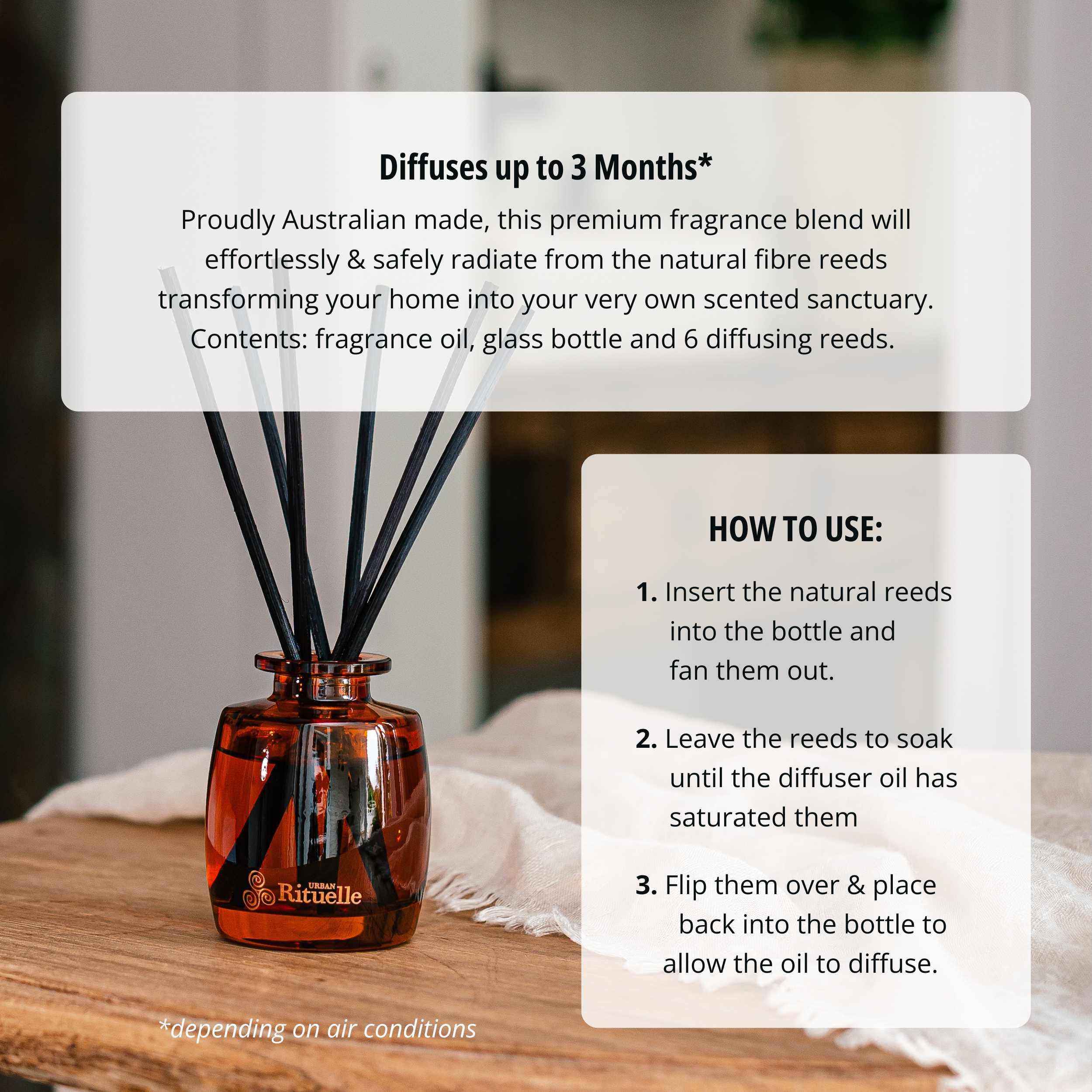 Vanilla, Lavender & Geranium<br> Fragrance Diffuser Set | 220ml