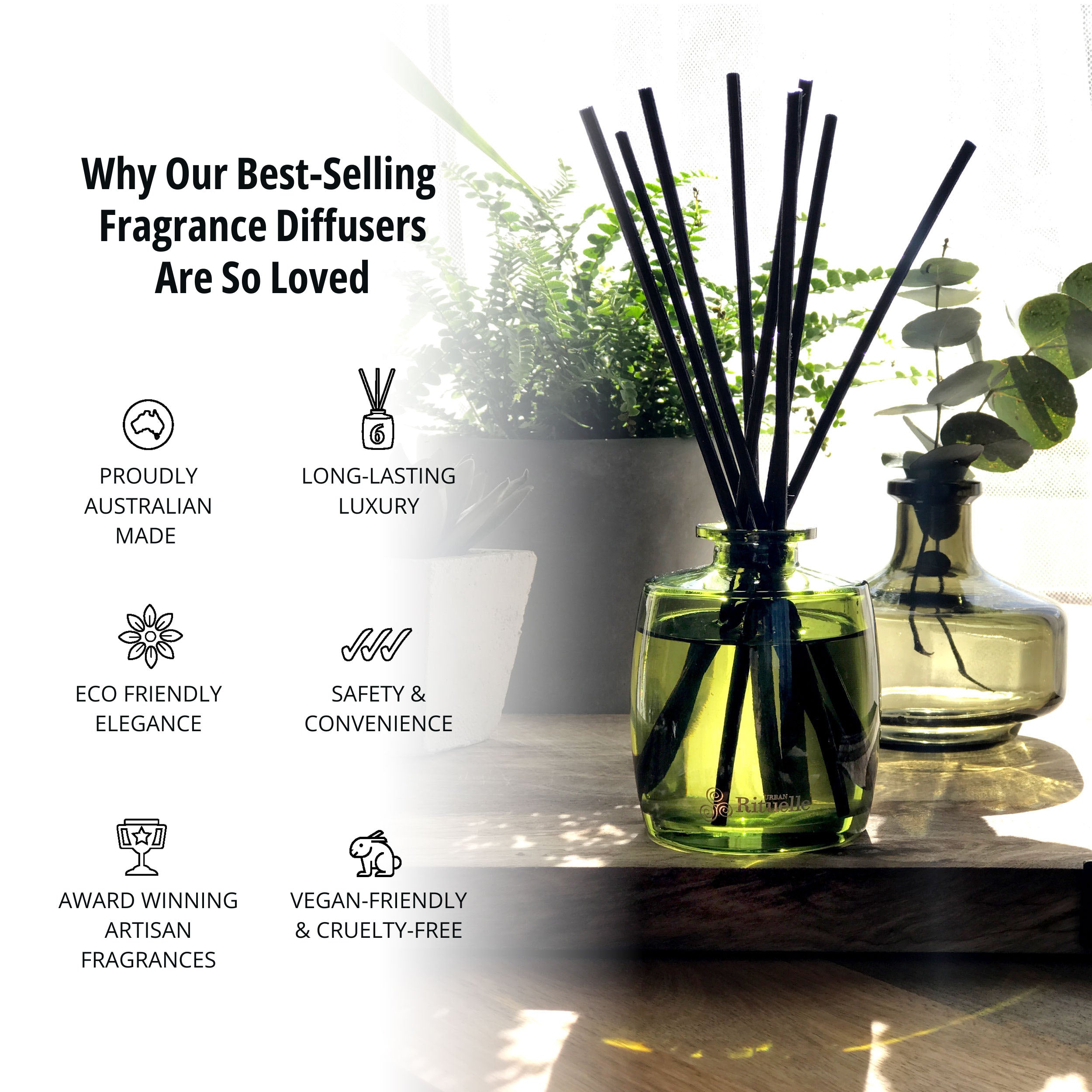 Lemongrass, Lemon Myrtle, Grapefruit & Eucalyptus<br> Fragrance Diffuser Set | 220ml