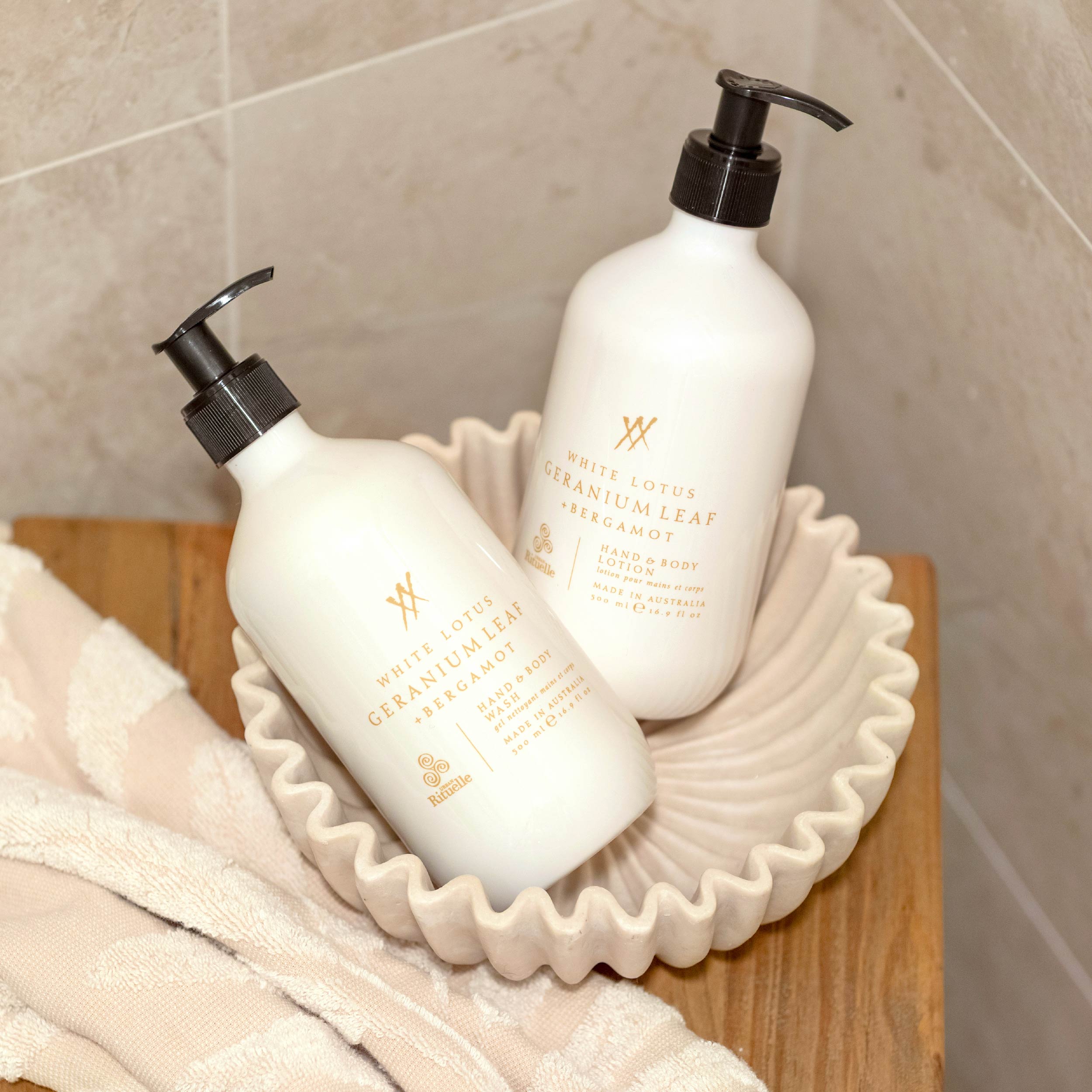 White Lotus, Geranium Leaf & Bergamot<br> Hand & Body Lotion | 500ml
