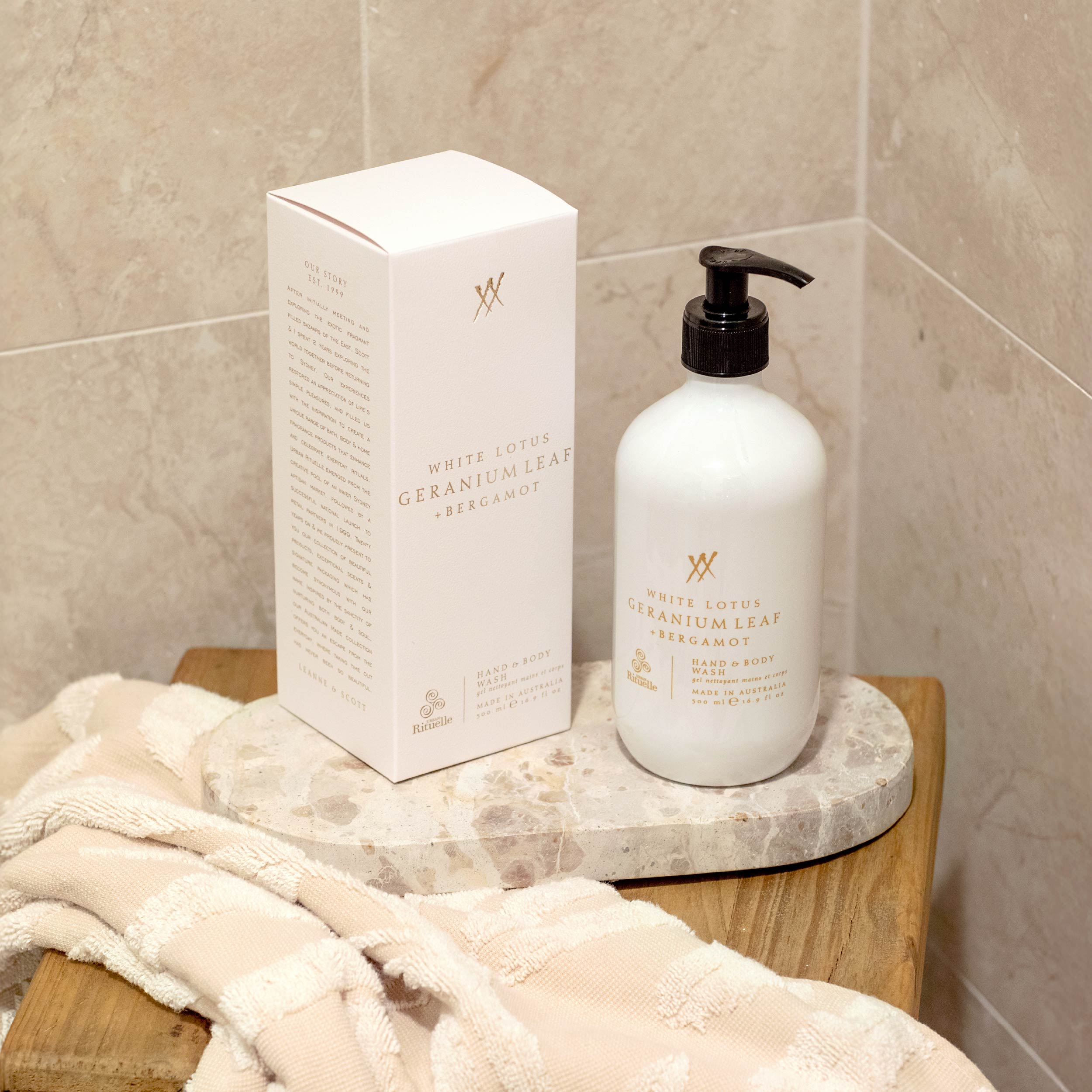 White Lotus, Geranium Leaf & Bergamot<br> Hand & Body Wash | 500ml