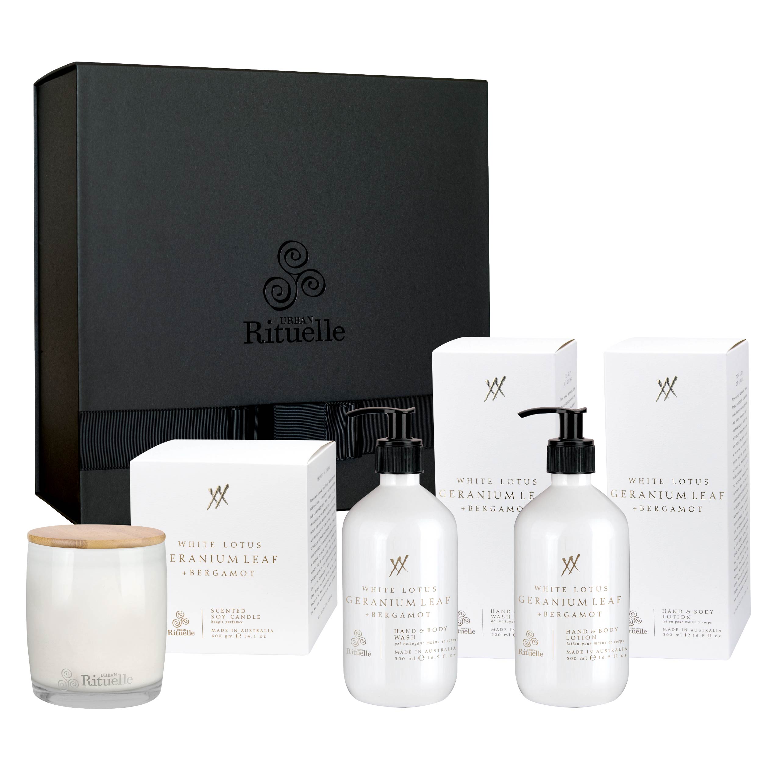 White Lotus, Geranium Leaf & Bergamot<br> Nourishing Gift Set