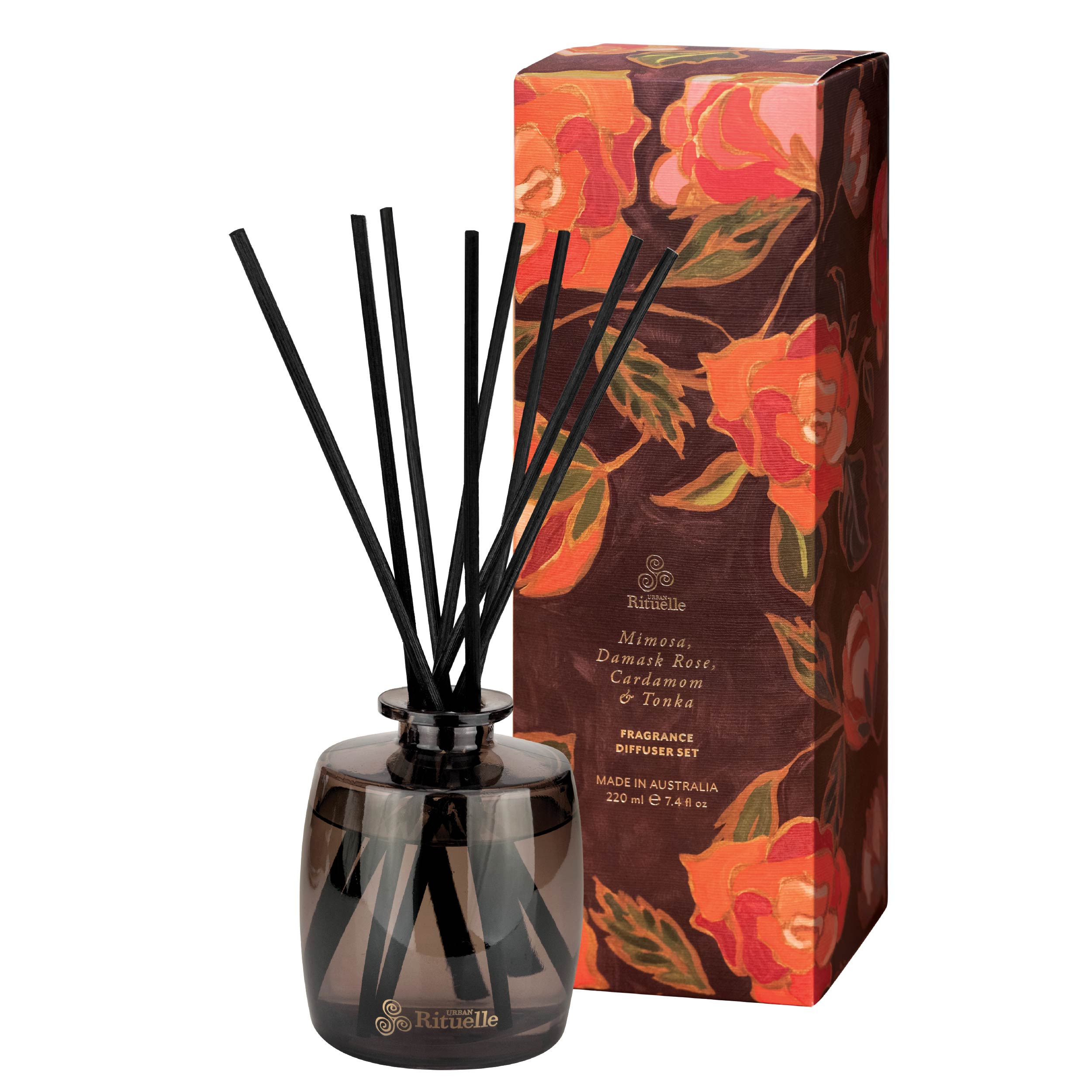 Mimosa, Damask Rose, Cardamom & Tonka<br> Fragrance Diffuser Set | 220ml