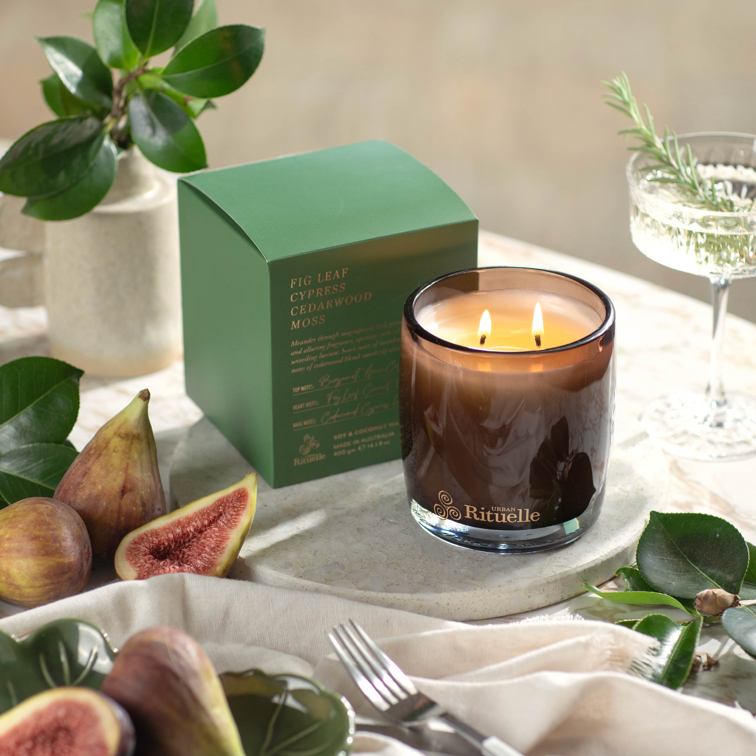 Fig Leaf, Cypress, Cedarwood, Moss<br>Scented Soy Candle | 400gm