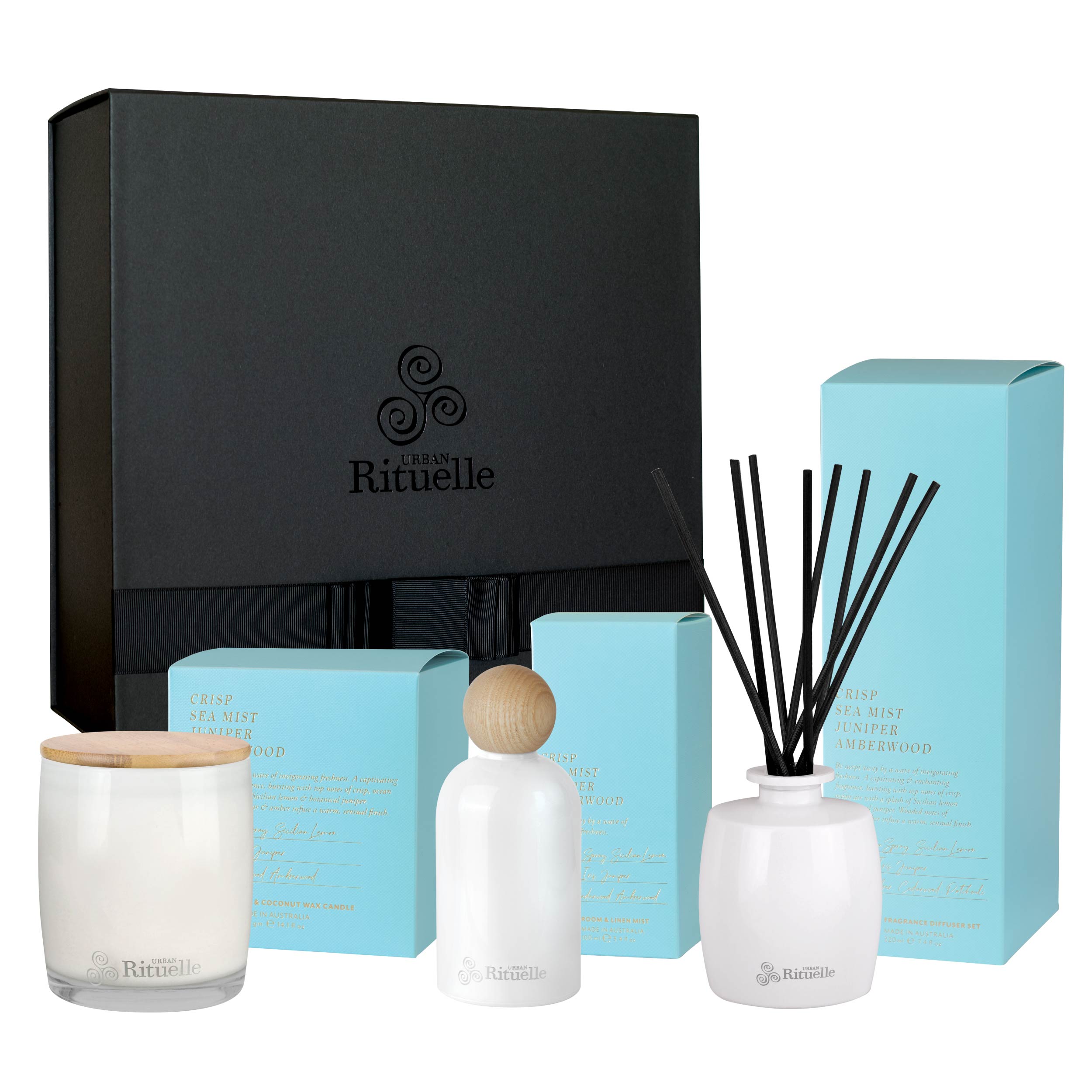 Crisp Sea Mist, Juniper, Amberwood<br> Gift Set