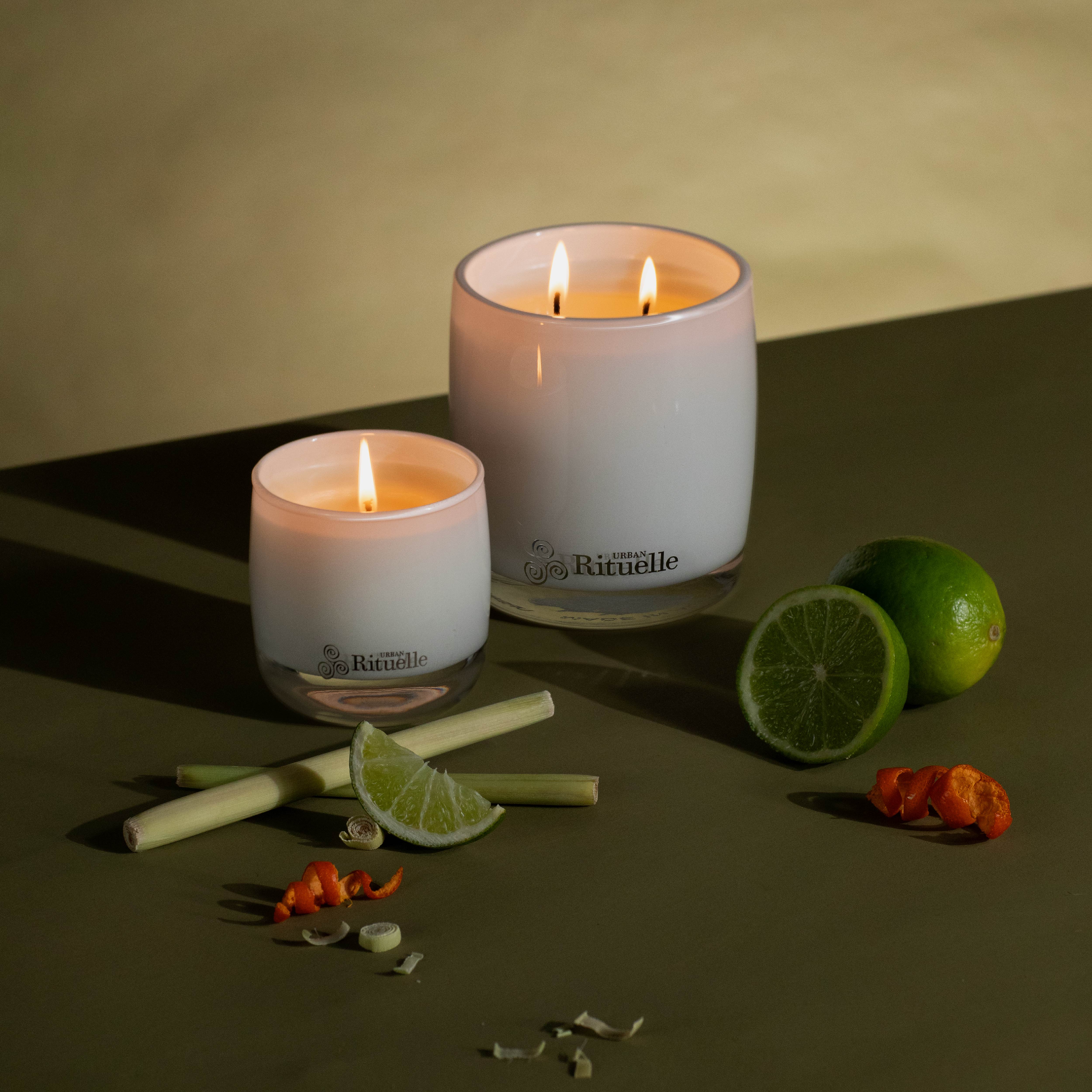 Lemongrass, Mandarin Zest, Tahitian Lime, Sandalwood<br> Scented Soy Candle | 400gm