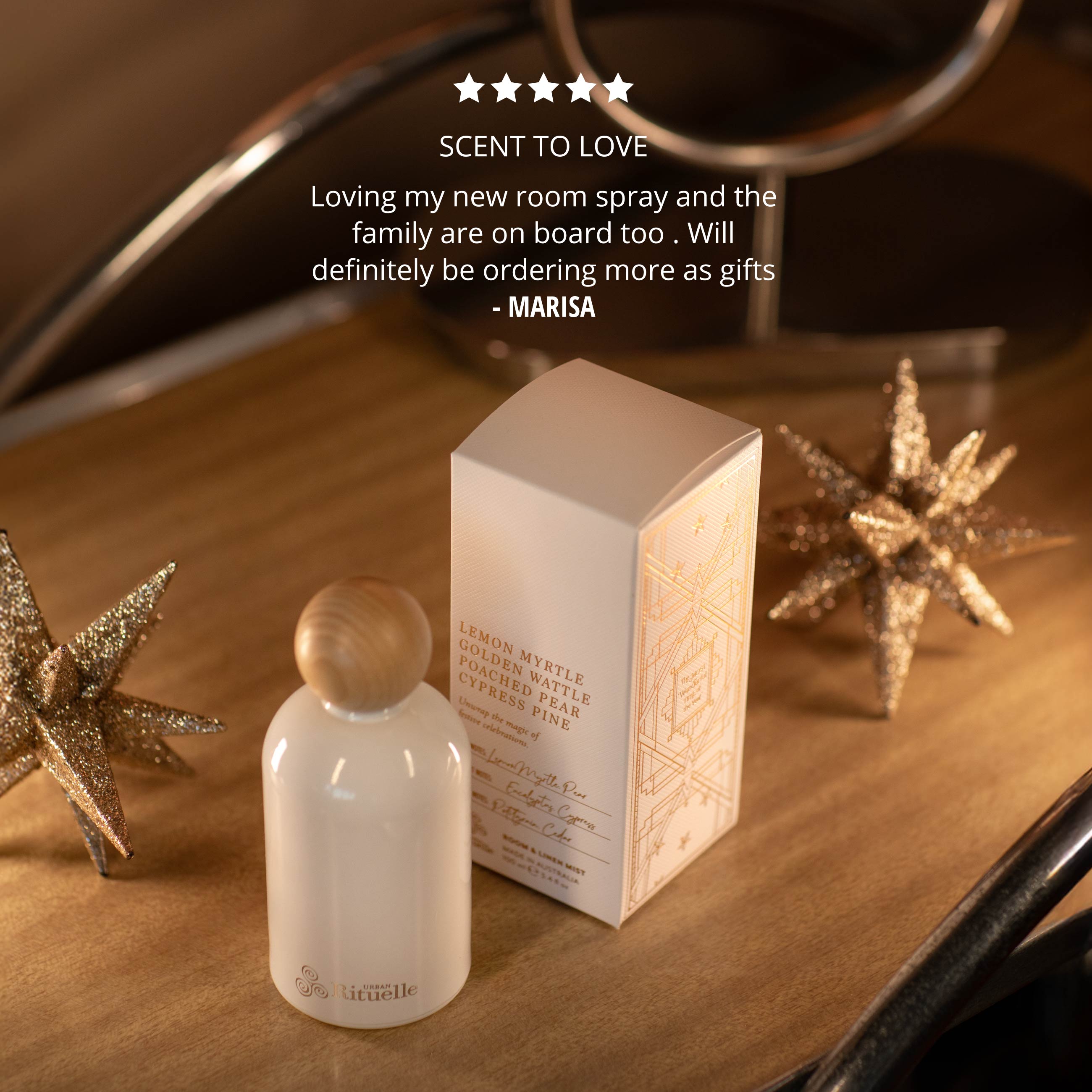 Lemon Myrtle, Golden Wattle, Poached Pear, Cypress Pine<br> Room & Linen Mist | 100ml