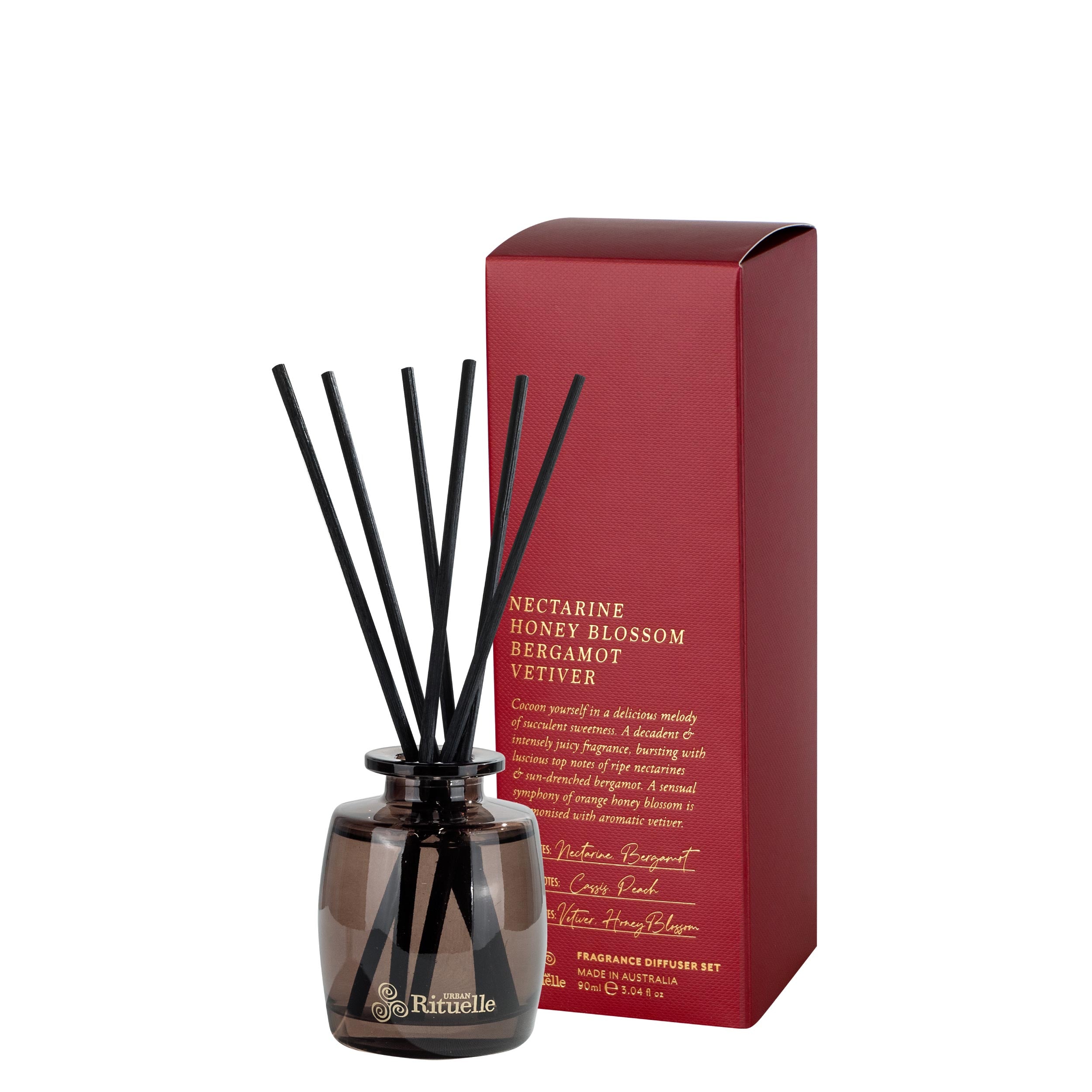 Nectarine, Honey Blossom, Bergamot, Vetiver<br> Fragrance Diffuser Set | 90ml