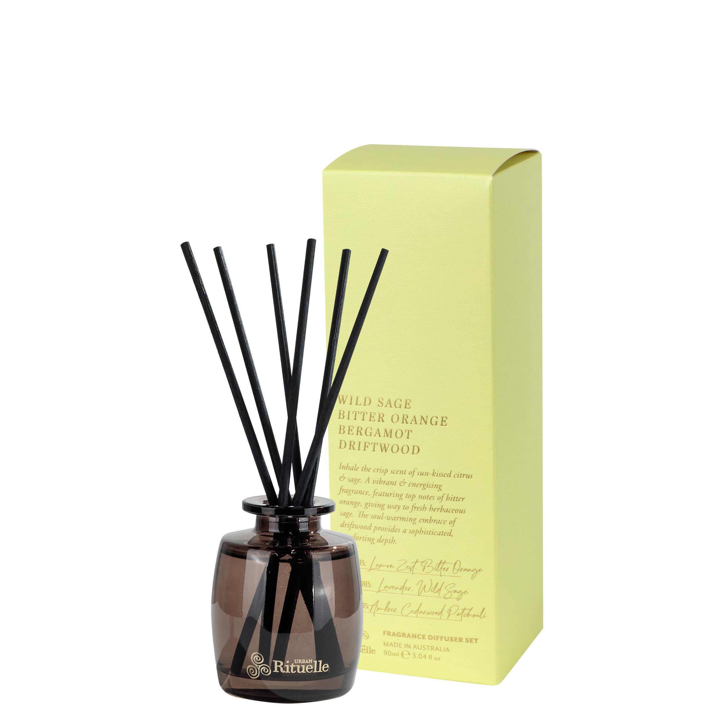 Wild Sage, Bitter Orange, Bergamot, Driftwood<br> Fragrance Diffuser Set | 90ml