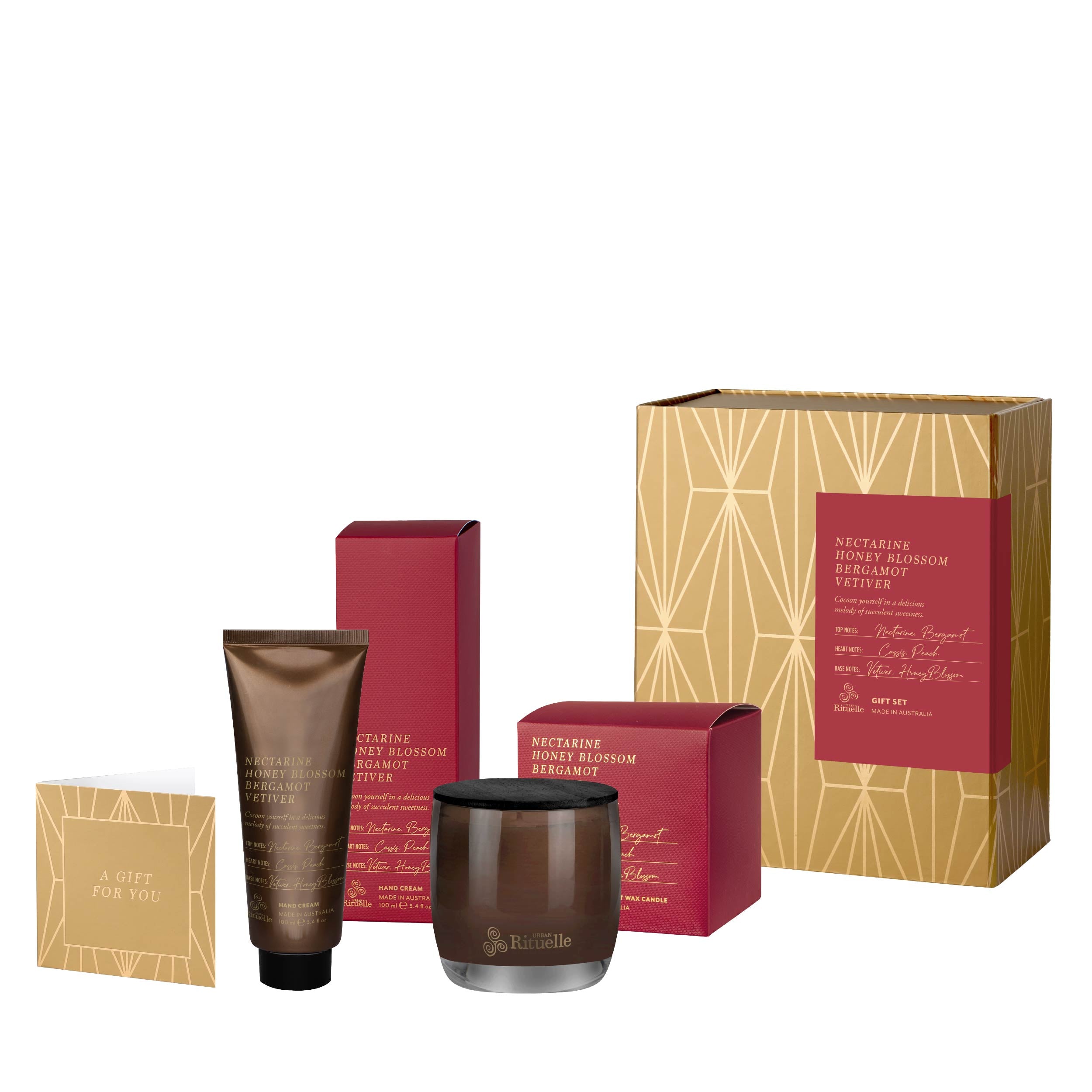 Nectarine, Honey Blossom, Bergamot, Vetiver<br>Signature Gift Set