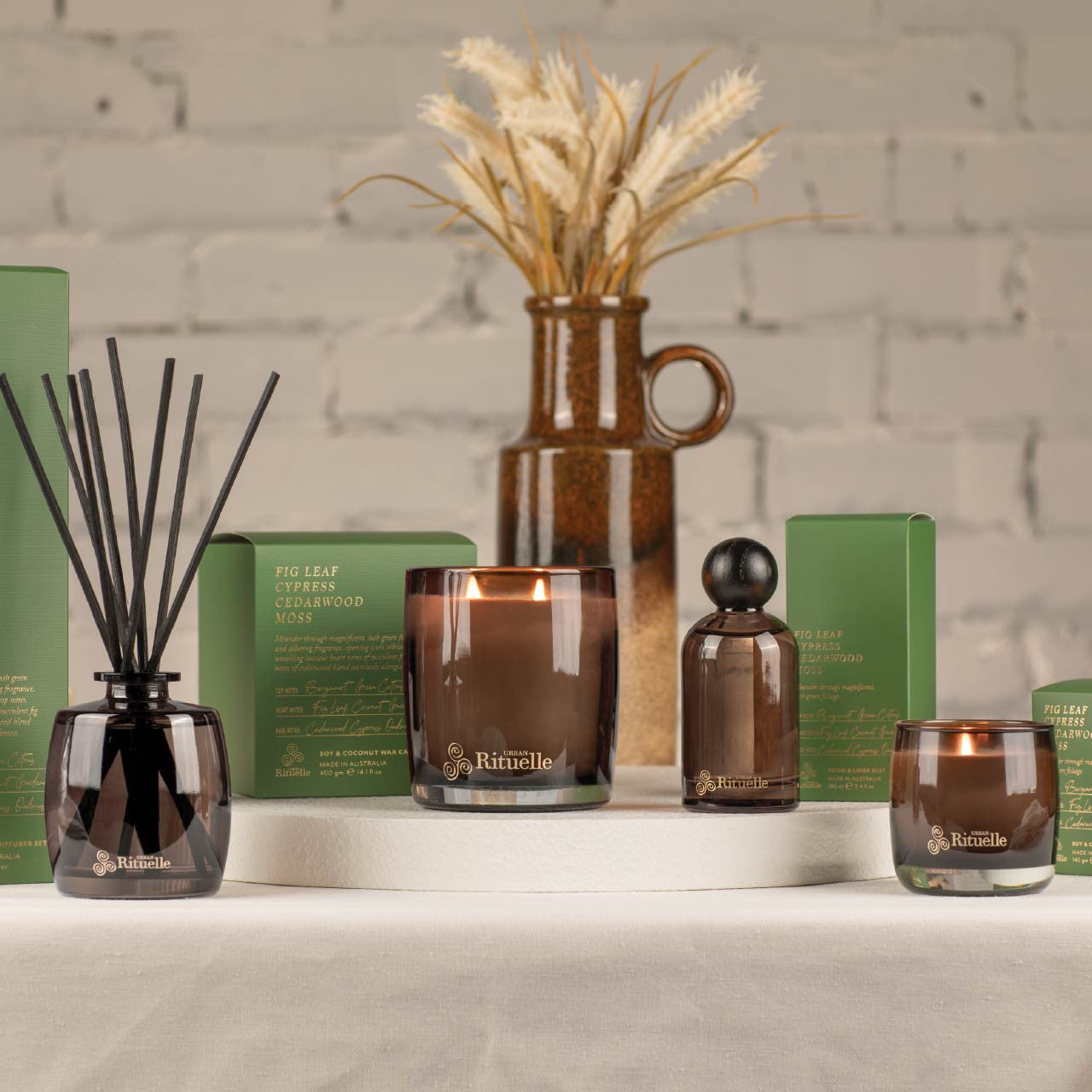 Fig Leaf, Cypress, Cedarwood, Moss<br>Fragrance Diffuser Set | 220ml