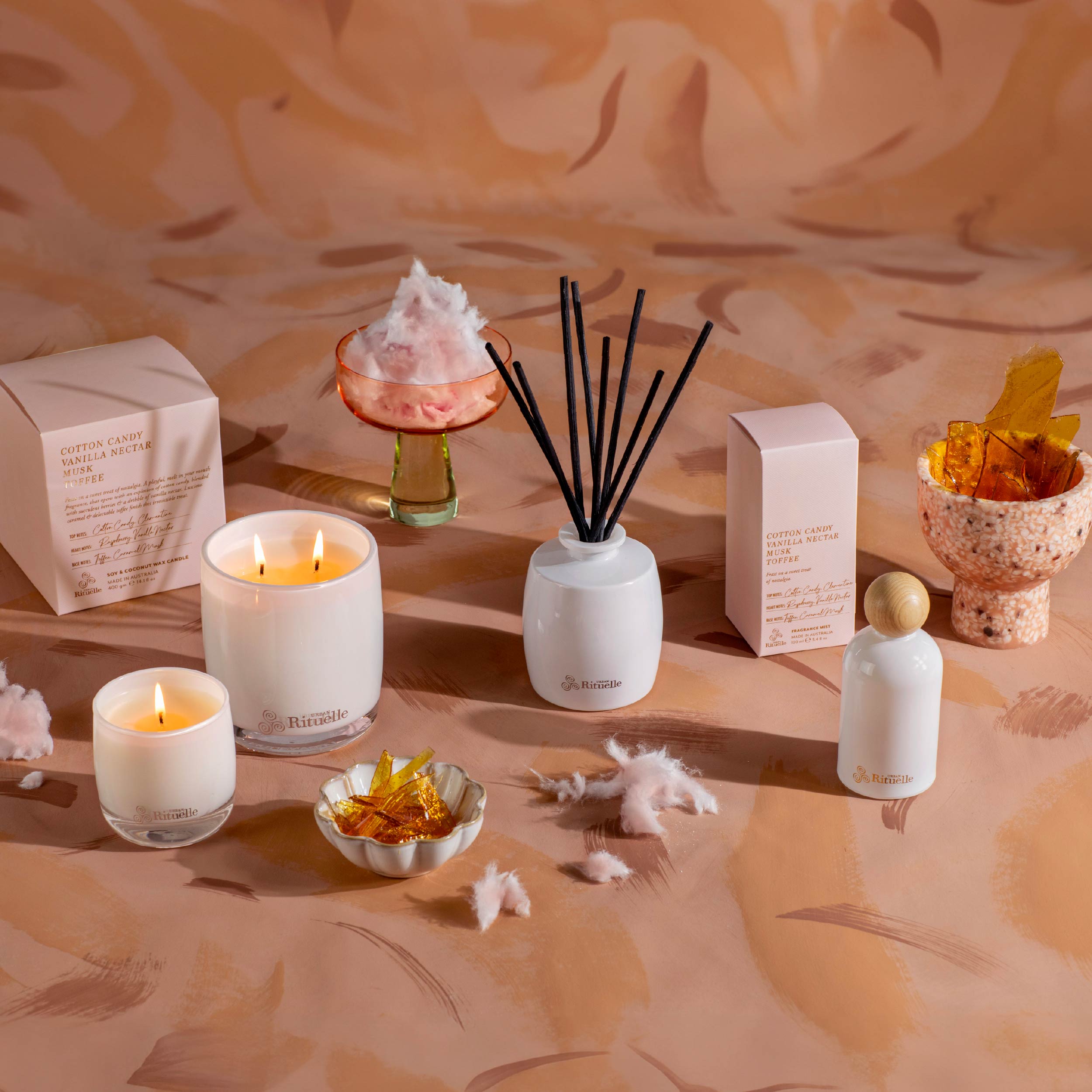 Cotton Candy, Vanilla Nectar, Musk, Toffee<br> Mini Fragrance Diffuser Set | 90ml