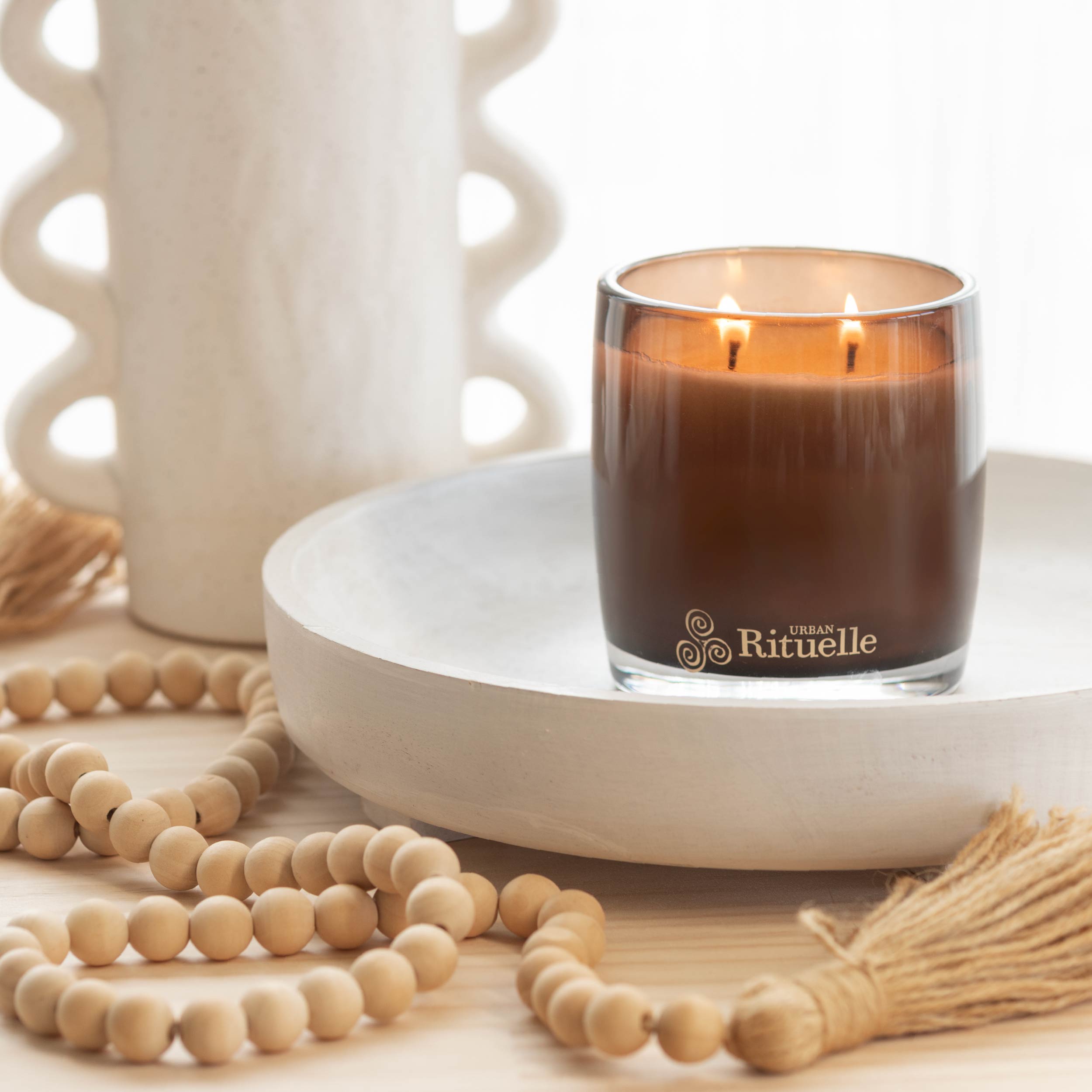 Black Amber, Rosewood & Cedar<br> Scented Soy Candle | 400gm
