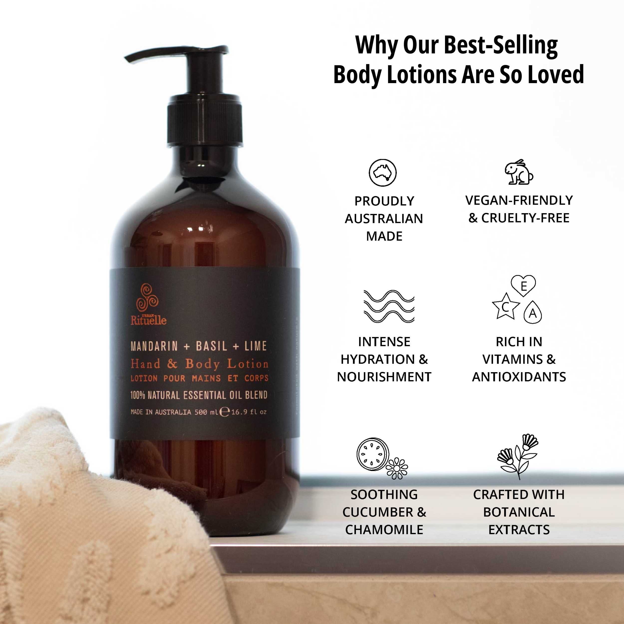 Mandarin, Basil & Lime<br> Hand & Body Lotion | 500ml