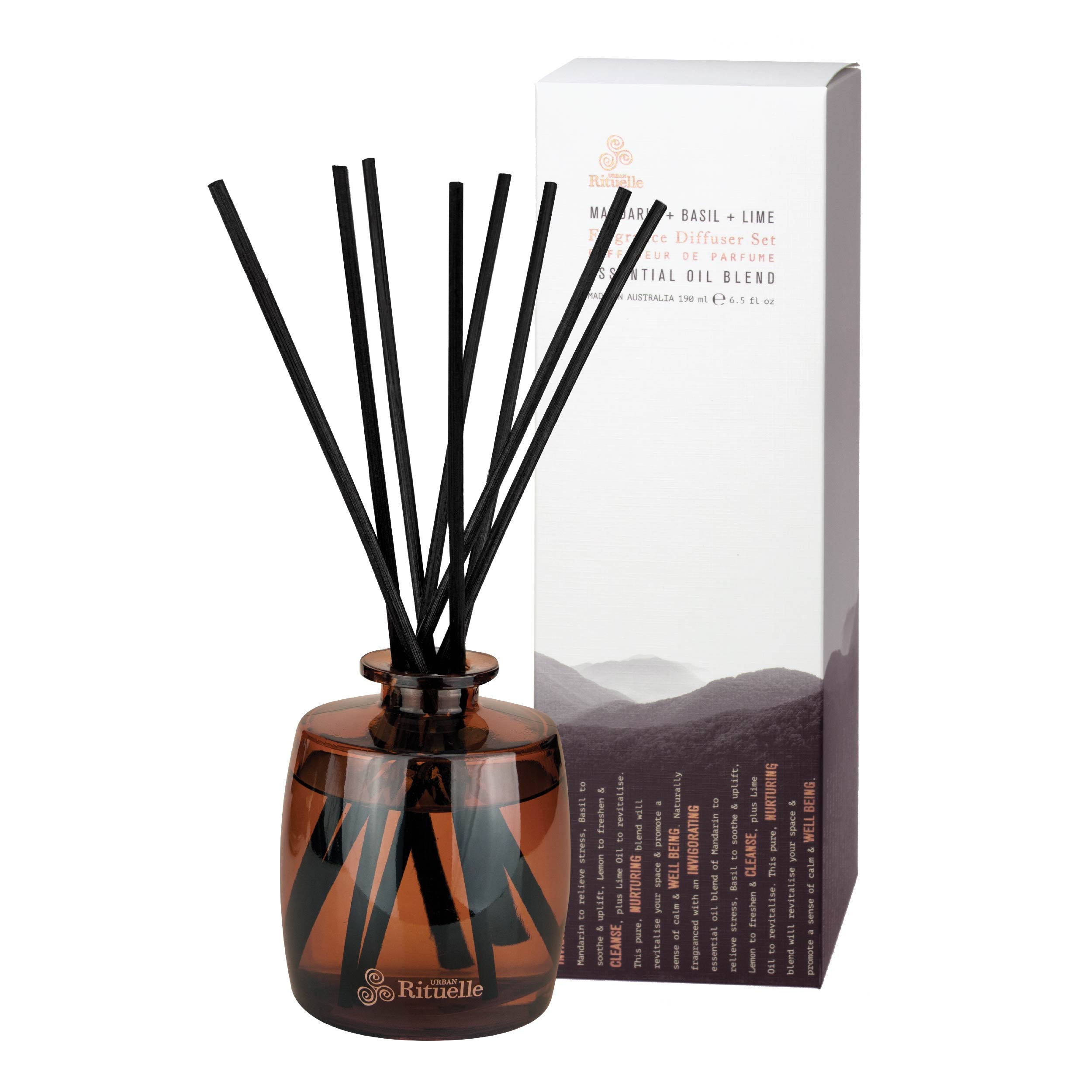 Mandarin, Basil & Lime<br>Fragrance Diffuser Set | 220ml