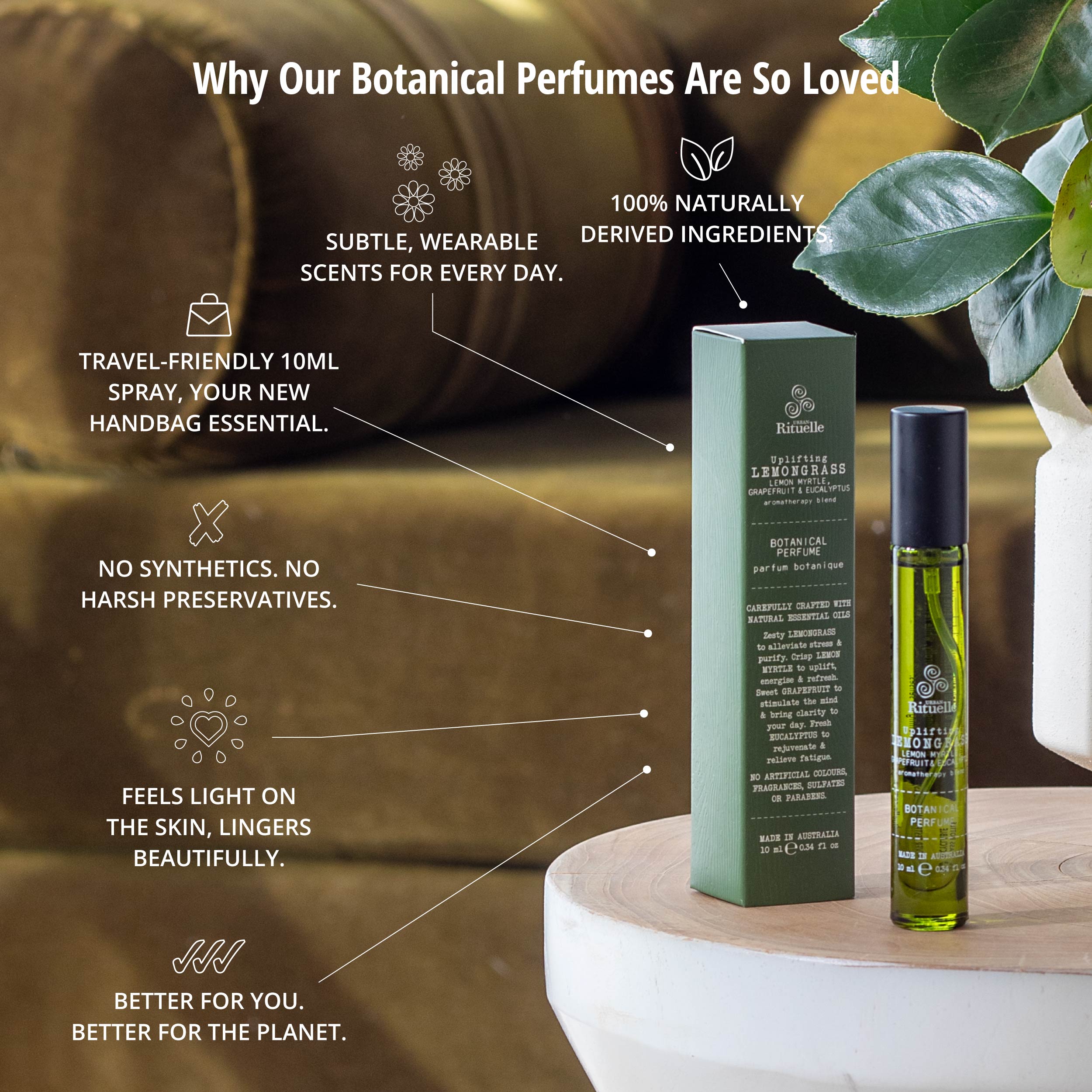 Lemongrass, Lemon Myrtle, Grapefruit & Eucalyptus <br> Botanical Perfume | 10ml