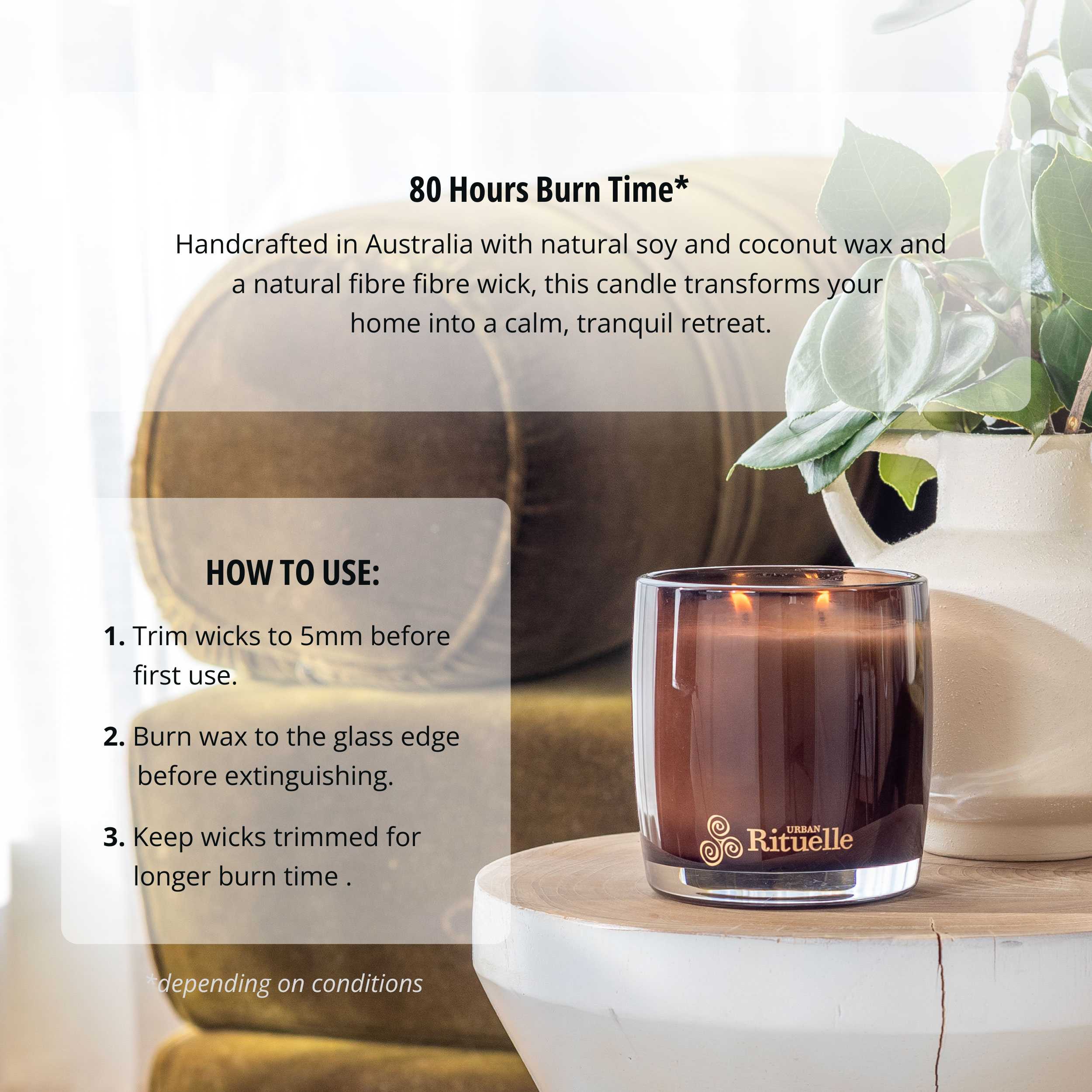 Black Amber, Rosewood & Cedar<br> Scented Soy Candle | 400gm