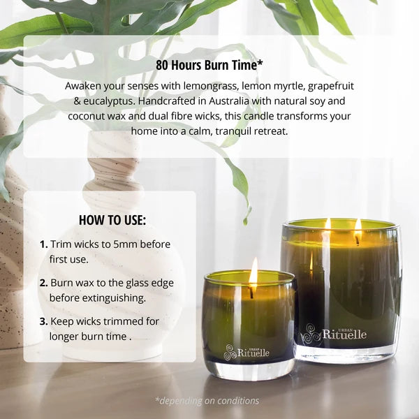 Sea Salt, Lemon Myrtle + Native Pine<br> Scented Soy Candle | 400gm