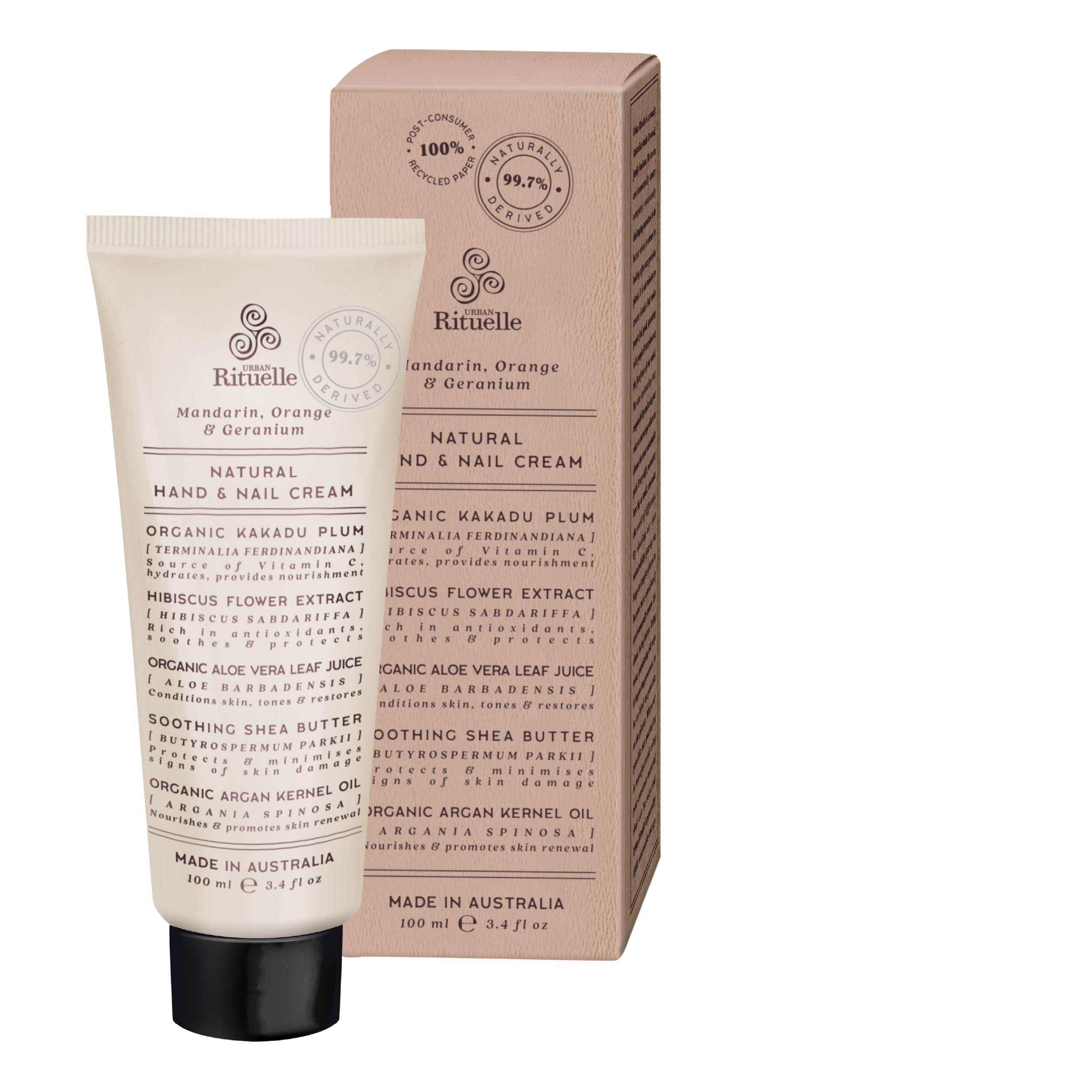 Mandarin, Orange & Geranium<br> Natural Hand & Nail Cream | 100ml