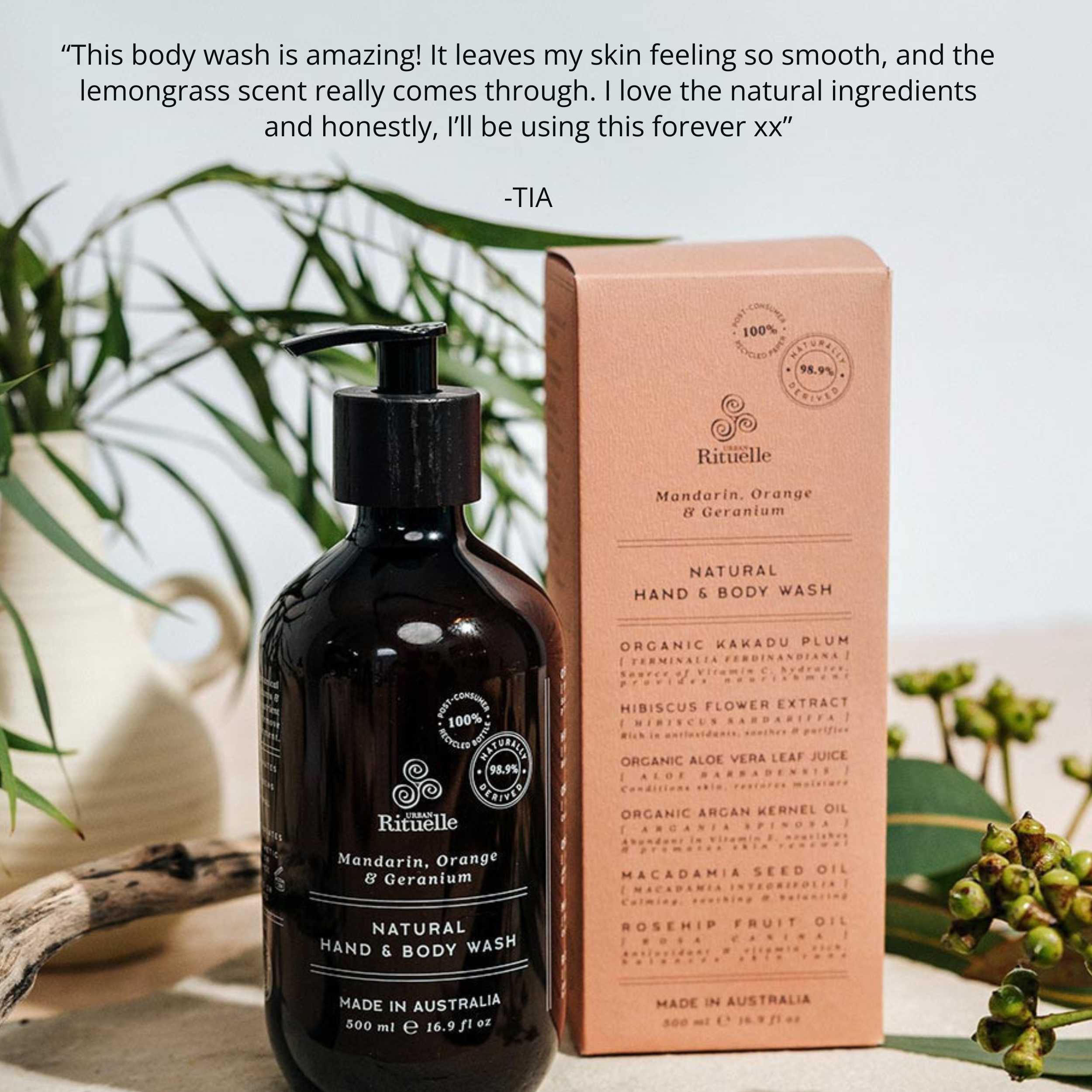 Mandarin, Orange & Geranium<br> Natural Hand & Body Wash | 500ml