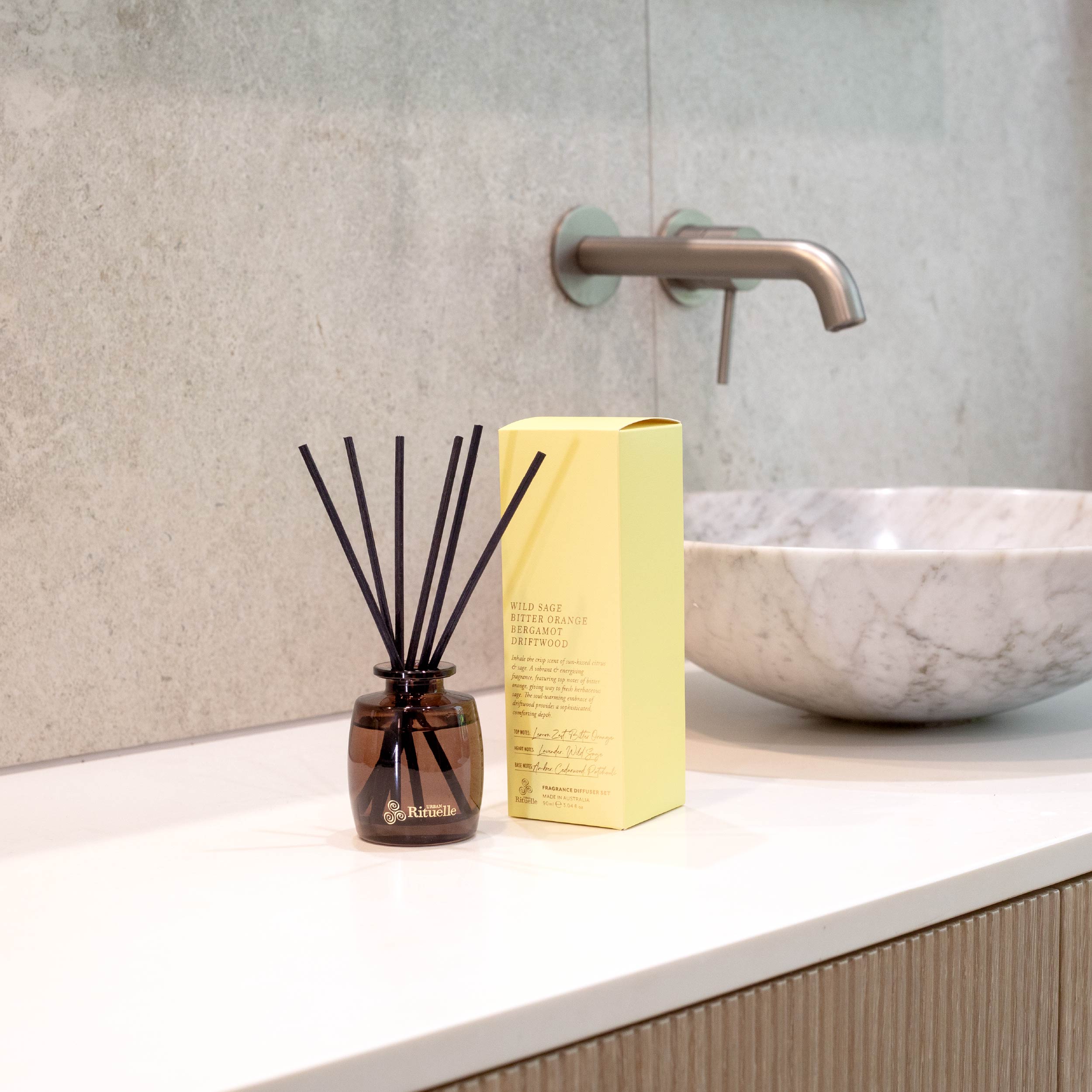 Fig Leaf, Cypress, Cedarwood, Moss<br>Mini Fragrance Diffuser Set | 90ml