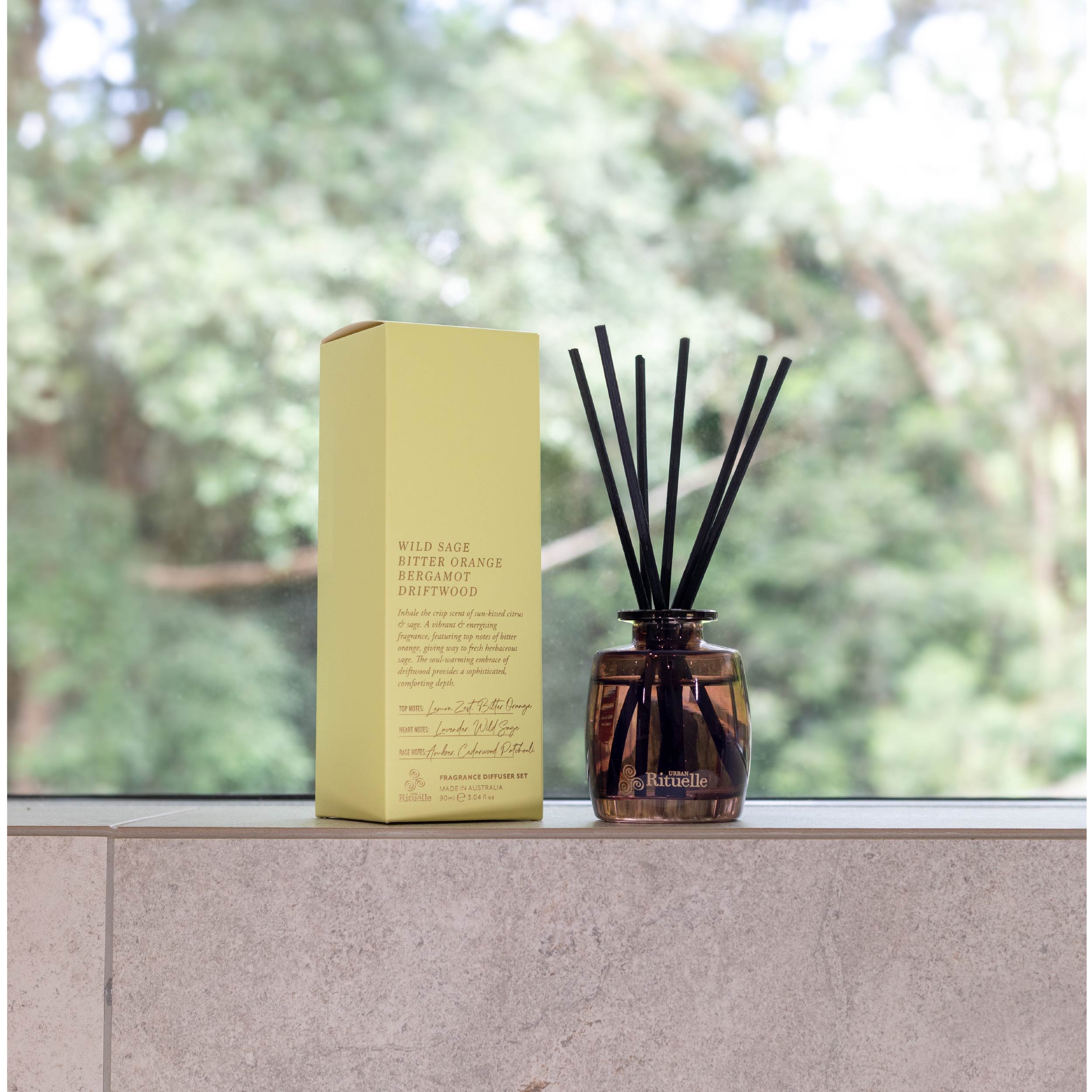 Fig Leaf, Cypress, Cedarwood, Moss<br>Mini Fragrance Diffuser Set | 90ml